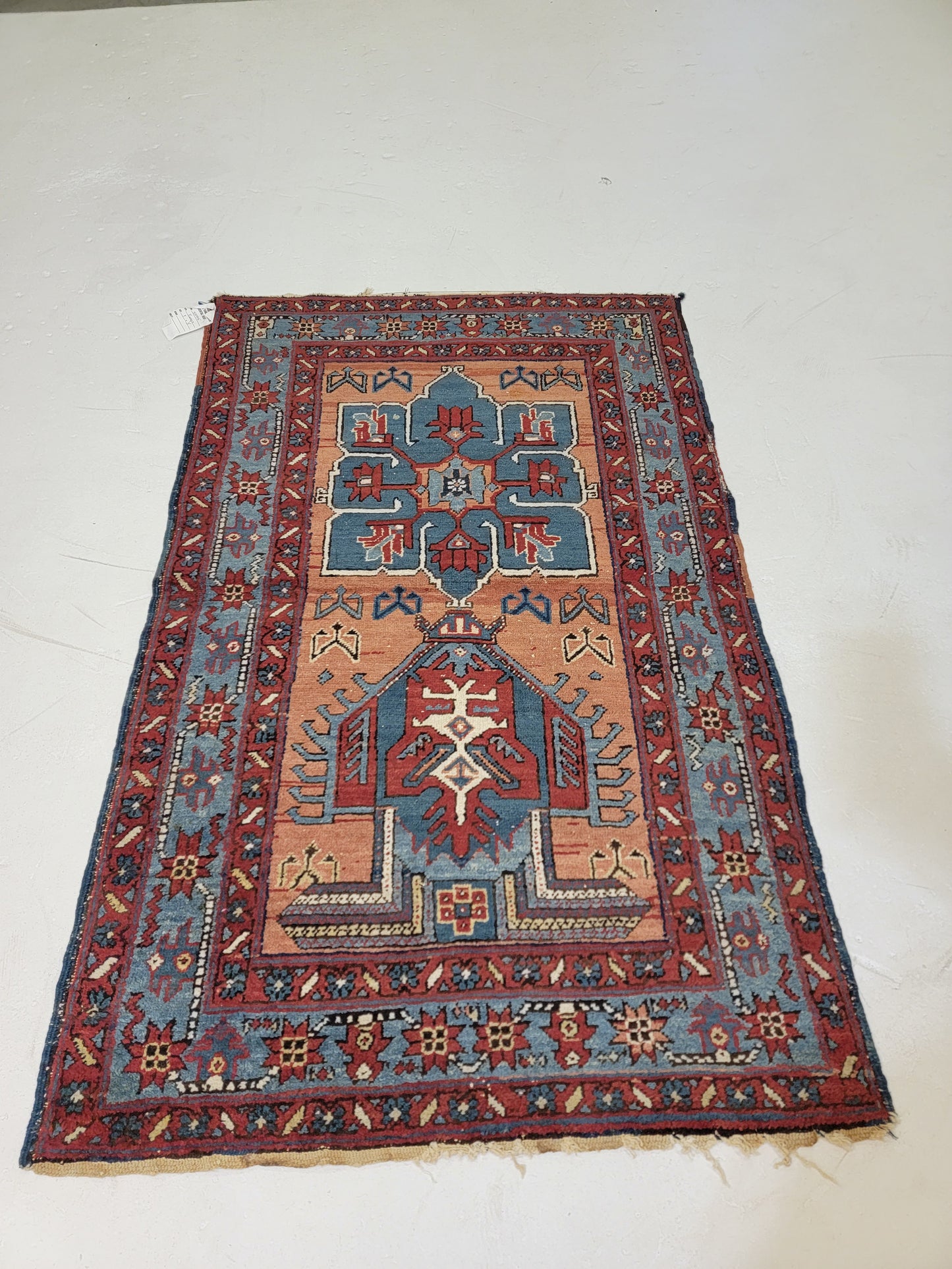 Hand-Knotted Wool Rug Heriz Karajeh 3' x 5'