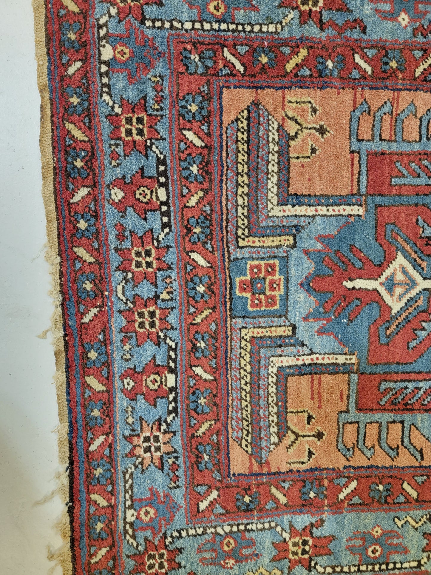 Hand-Knotted Wool Rug Heriz Karajeh 3' x 5'