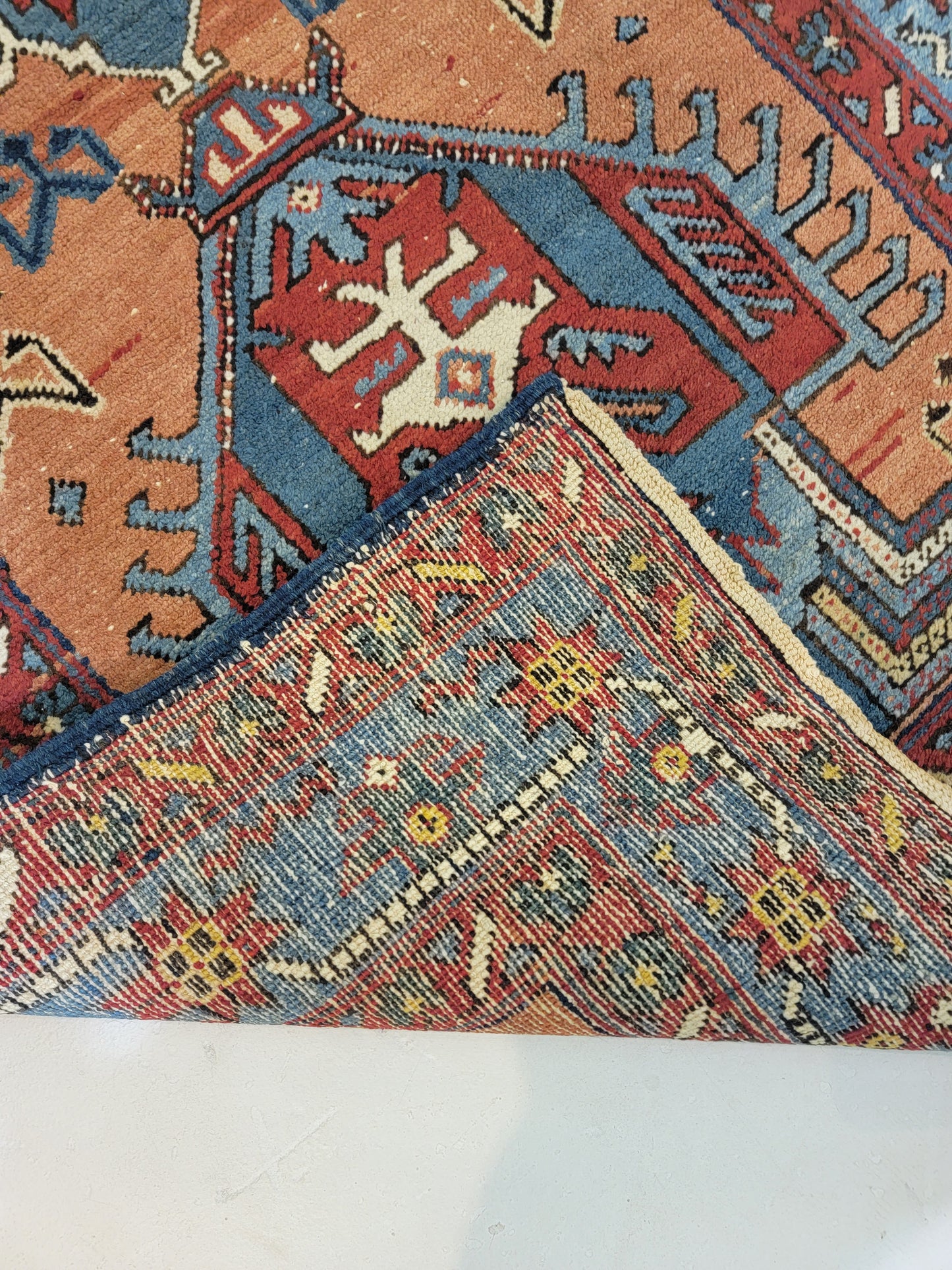 Hand-Knotted Wool Rug Heriz Karajeh 3' x 5'