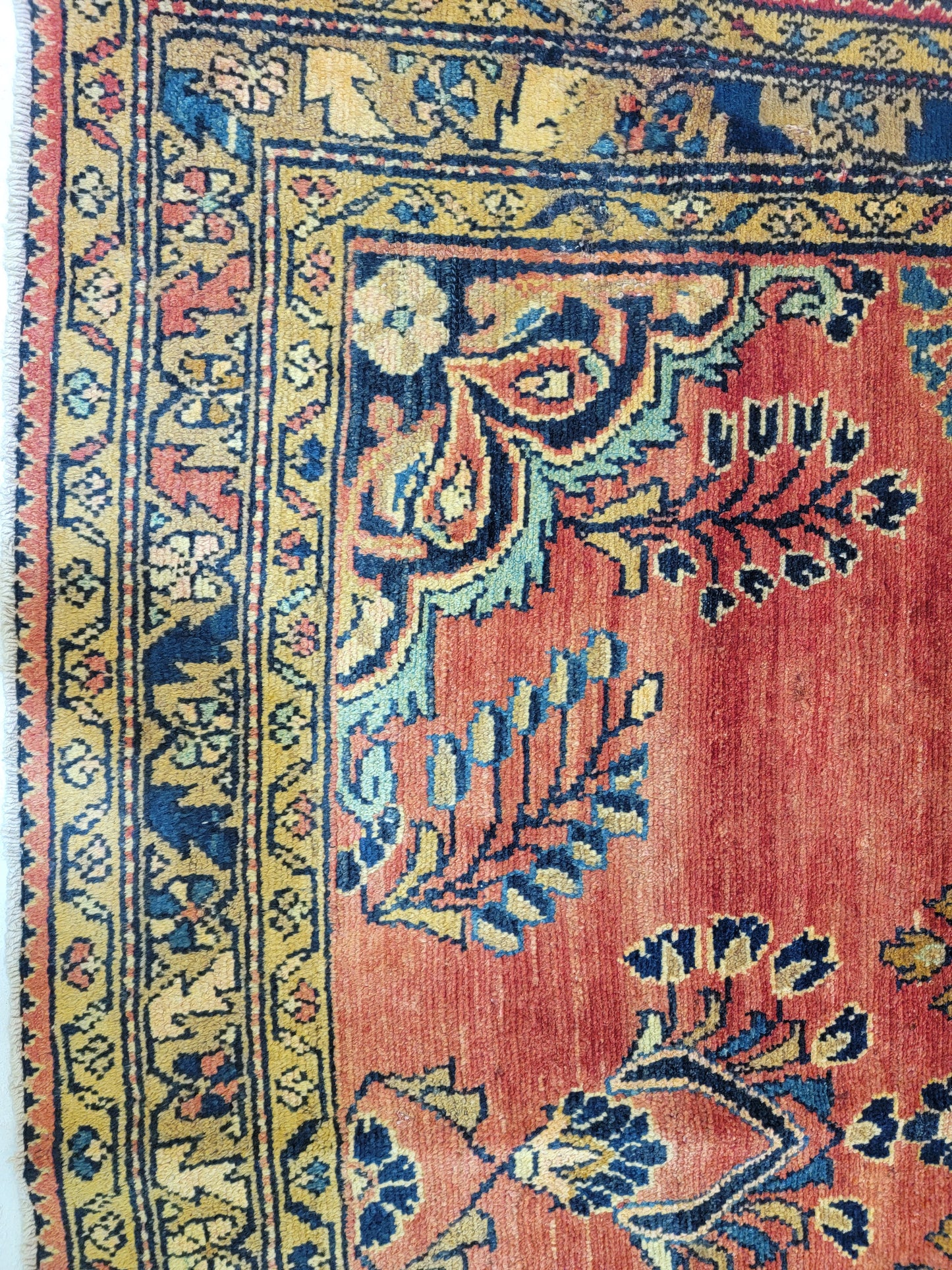 Antique Hand-Knotted Wool Armenian Lillian 5'1" x 6'2"
