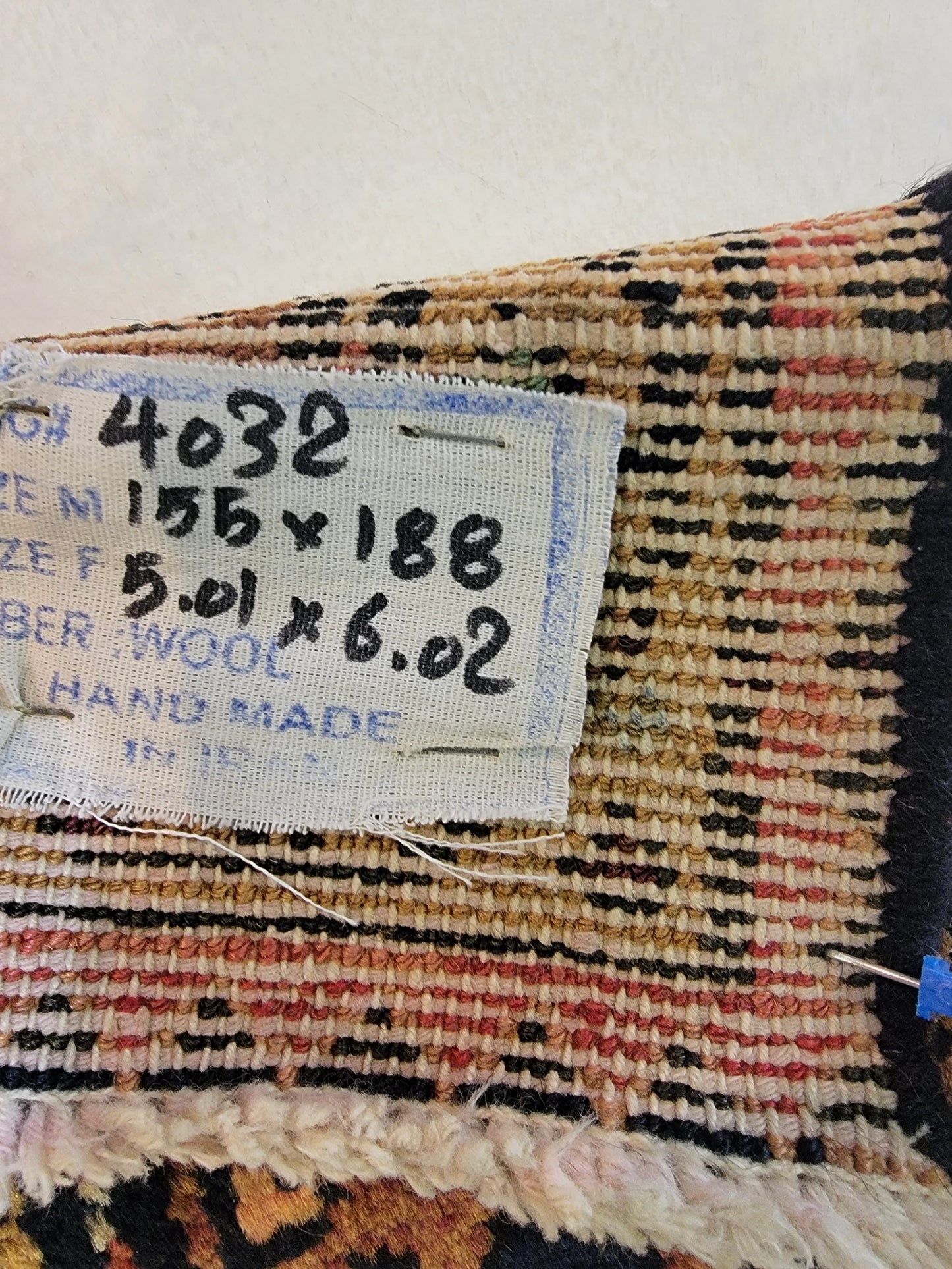 Antique Hand-Knotted Wool Armenian Lillian 5'1" x 6'2"