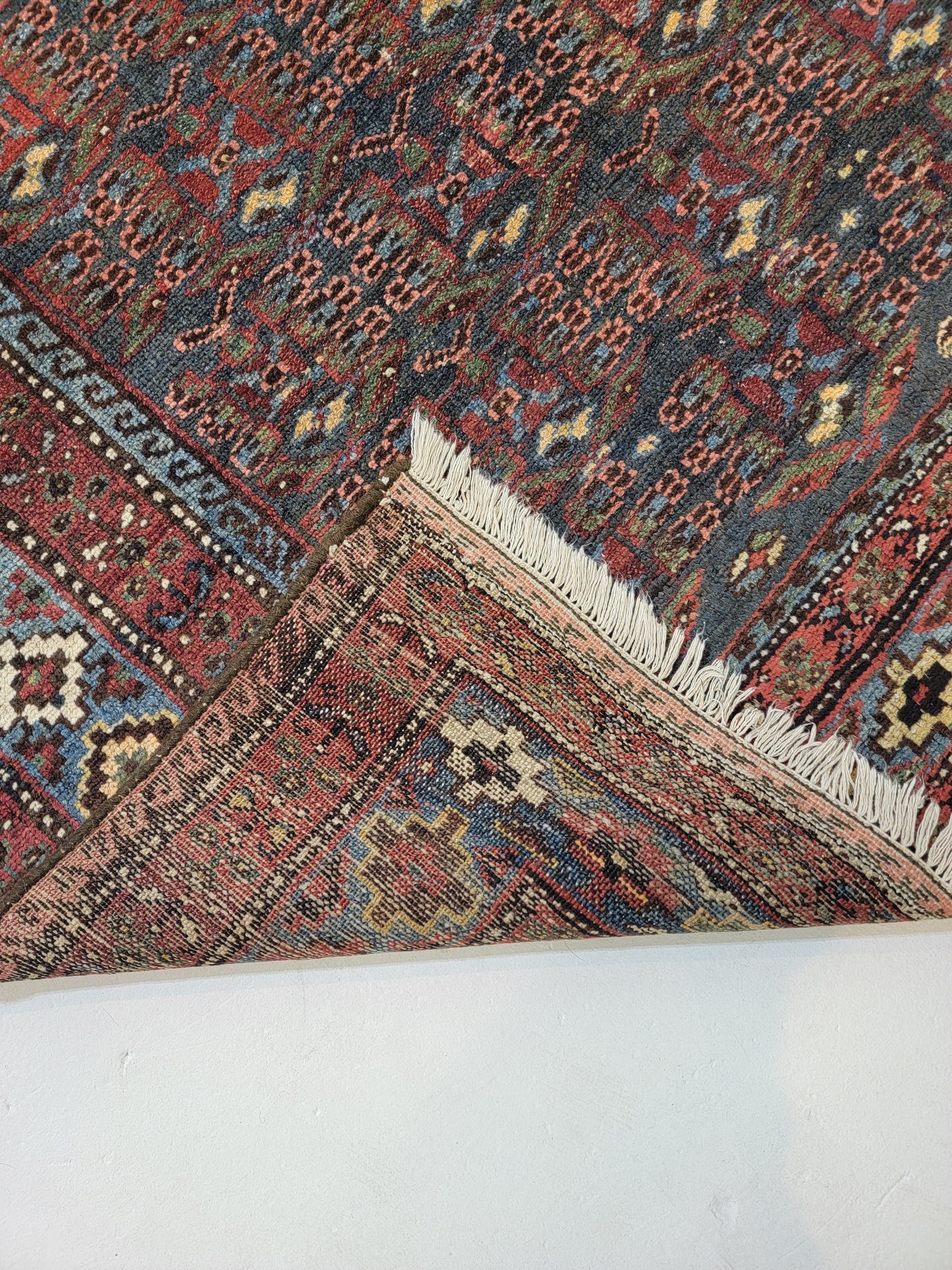 Antique Hand-Knotted Wool Malayer Collectible 4'2" x 6'8"