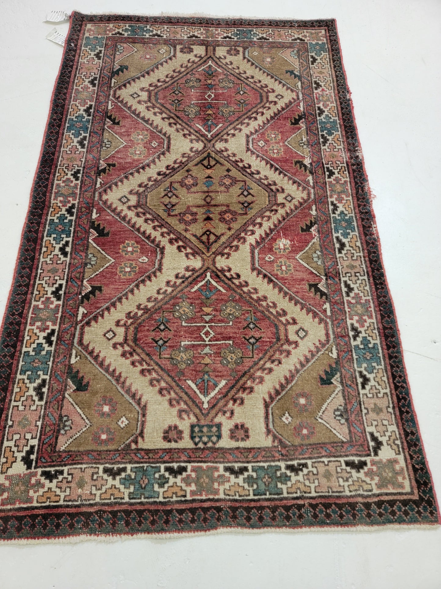 Antique Hand-Knotted Wool Persian Meshkin 3' x 5'2"