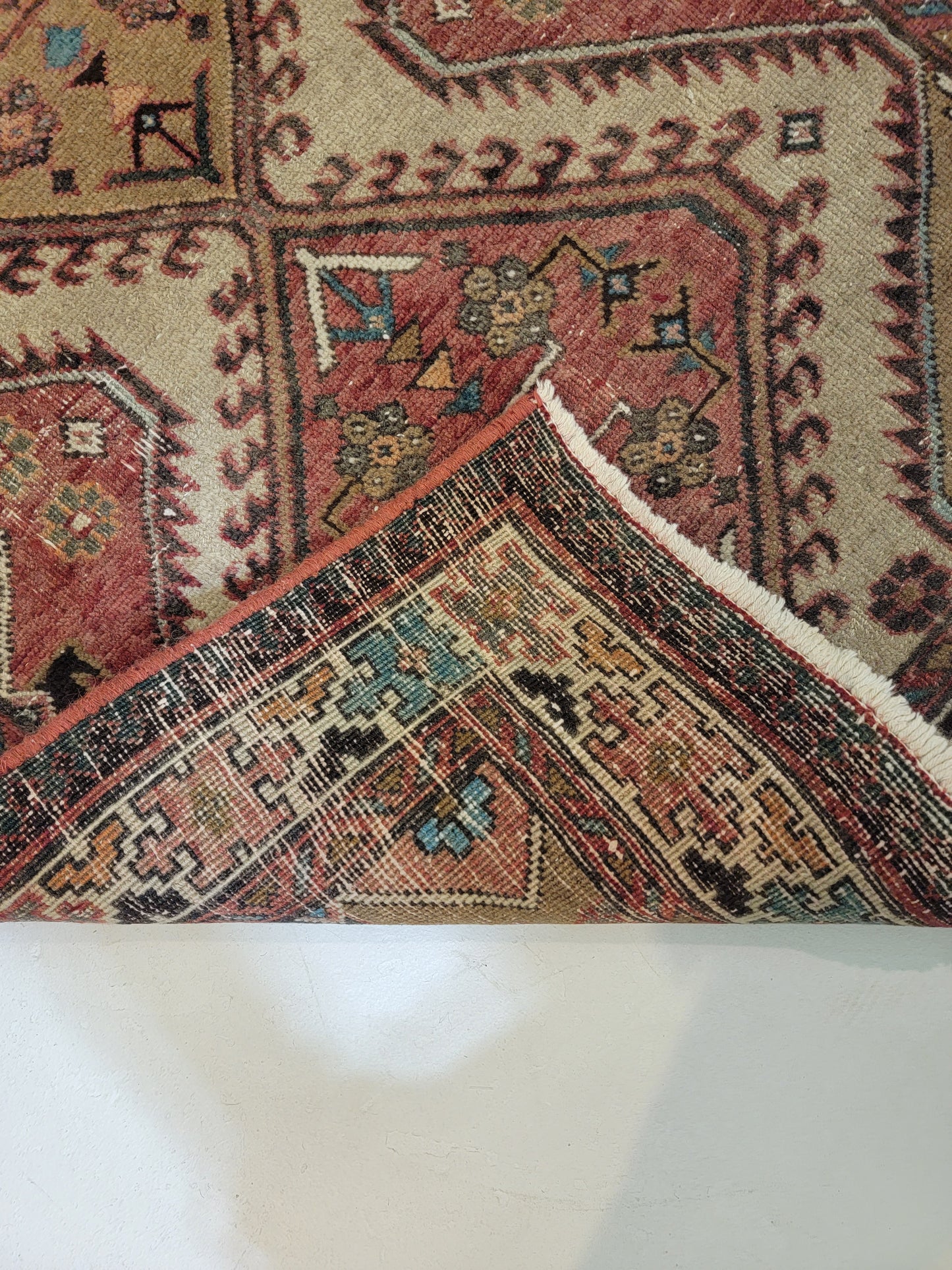 Antique Hand-Knotted Wool Persian Meshkin 3' x 5'2"