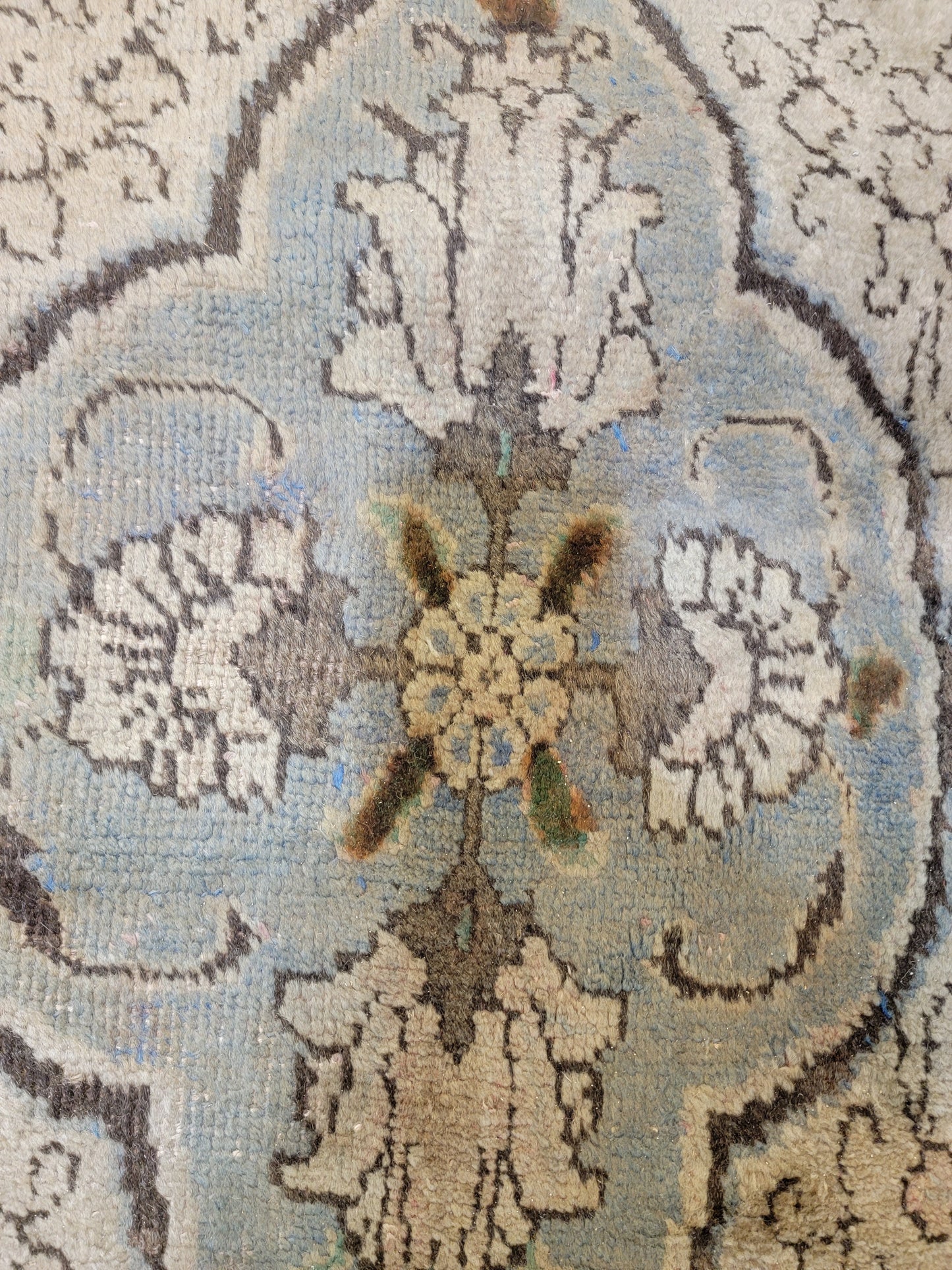 Antique Hand-Knotted Wool Area Rug Tabriz Oversized 13'3" x 18'1"