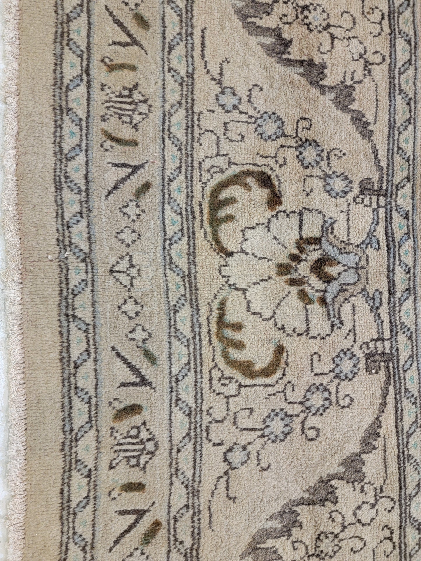 Antique Hand-Knotted Wool Area Rug Tabriz Oversized 13'3" x 18'1"