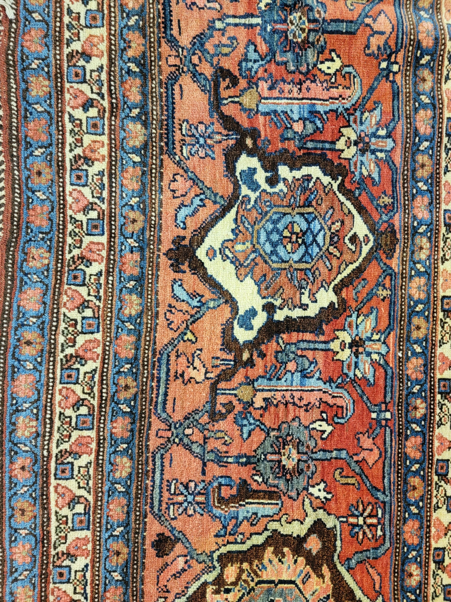 Antique Hand-Knotted Wool Area Rug Bijar Collectible 14'11" x 25'