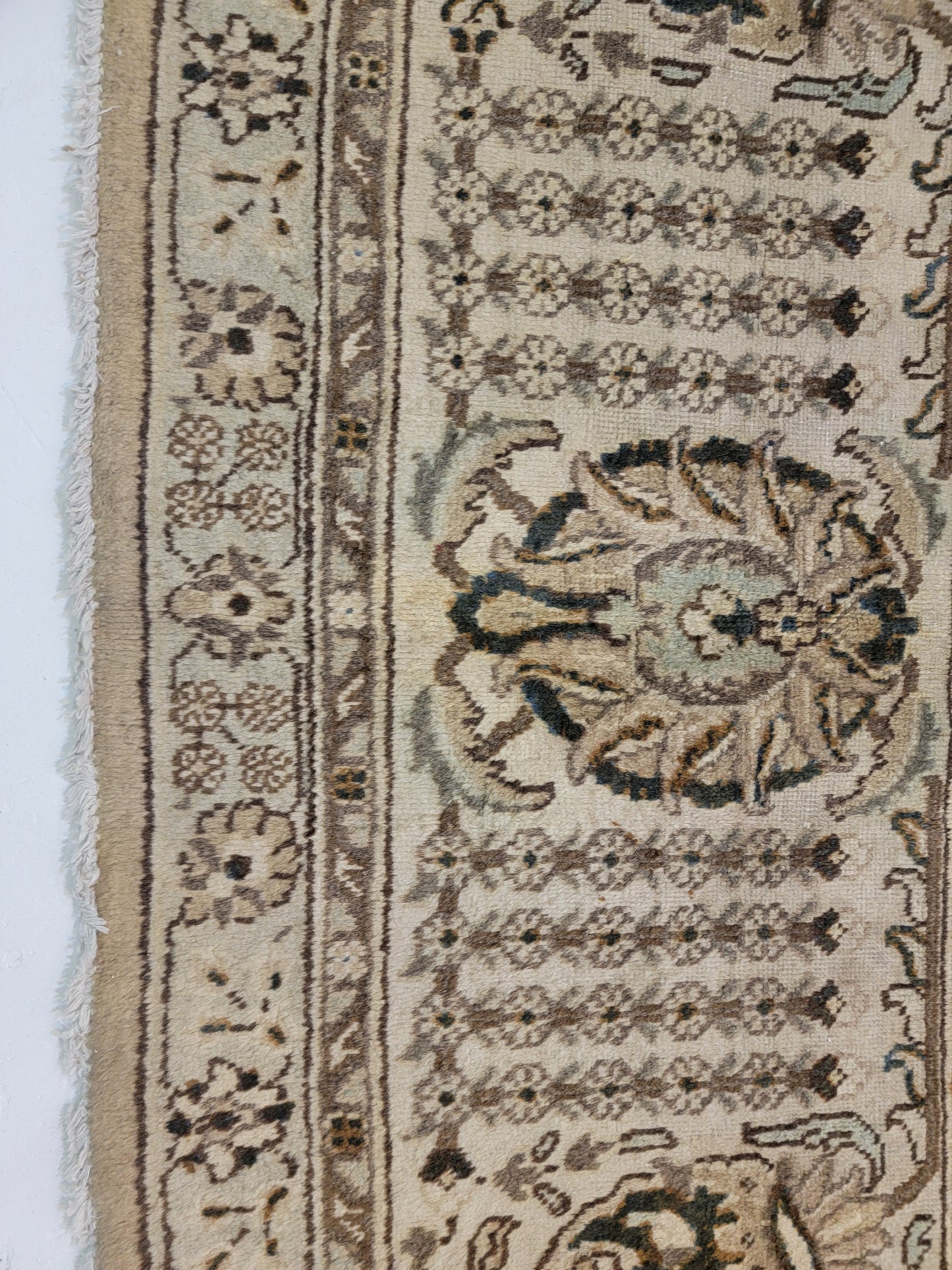 Antique Hand-Knotted Wool Area Rug Tabriz 12'6" x 19'7"