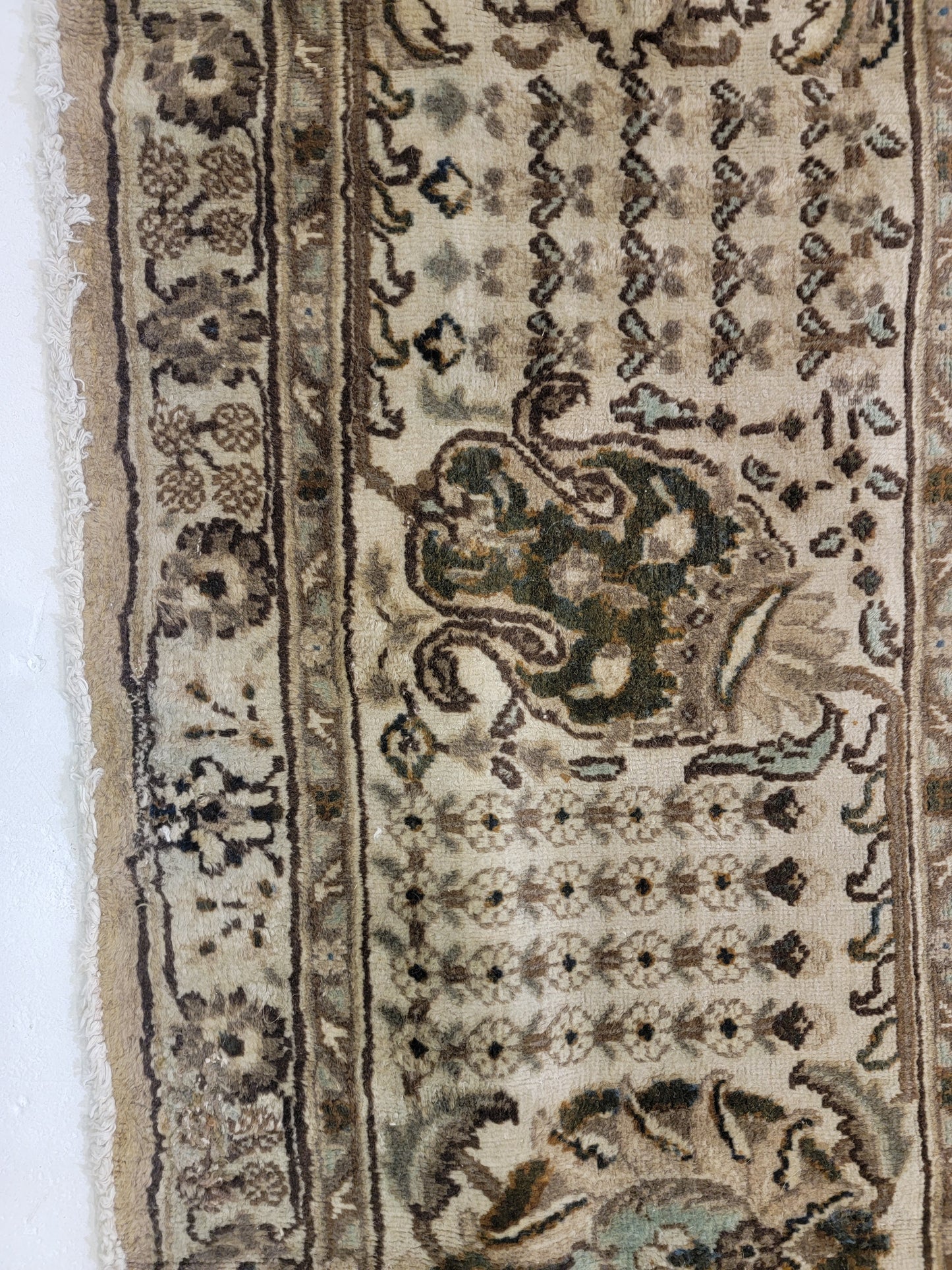 Antique Hand-Knotted Wool Area Rug Tabriz 12'6" x 19'7"