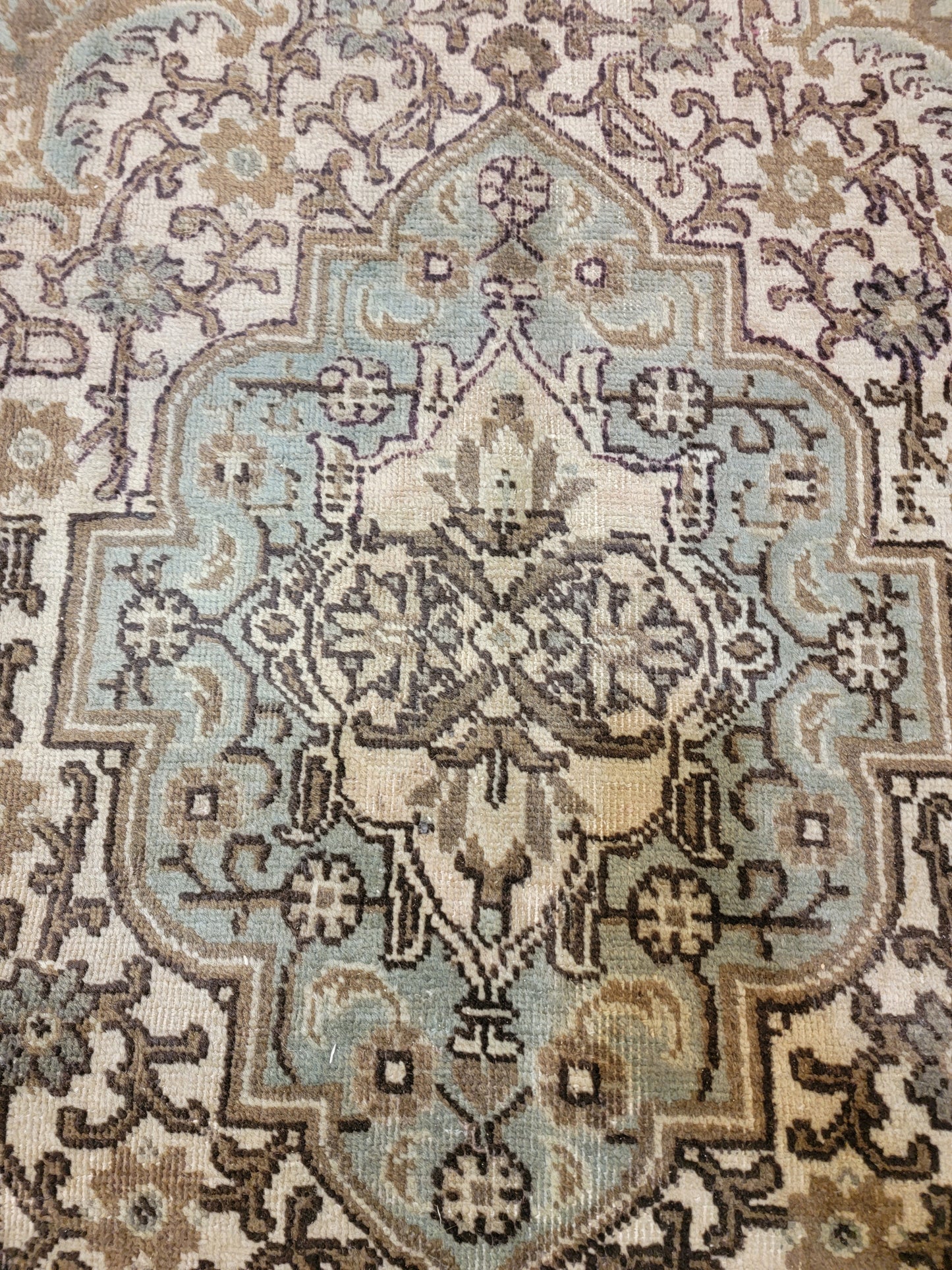 Antique Hand-Knotted Wool Area Rug Tabriz 11'3" x 16'3"