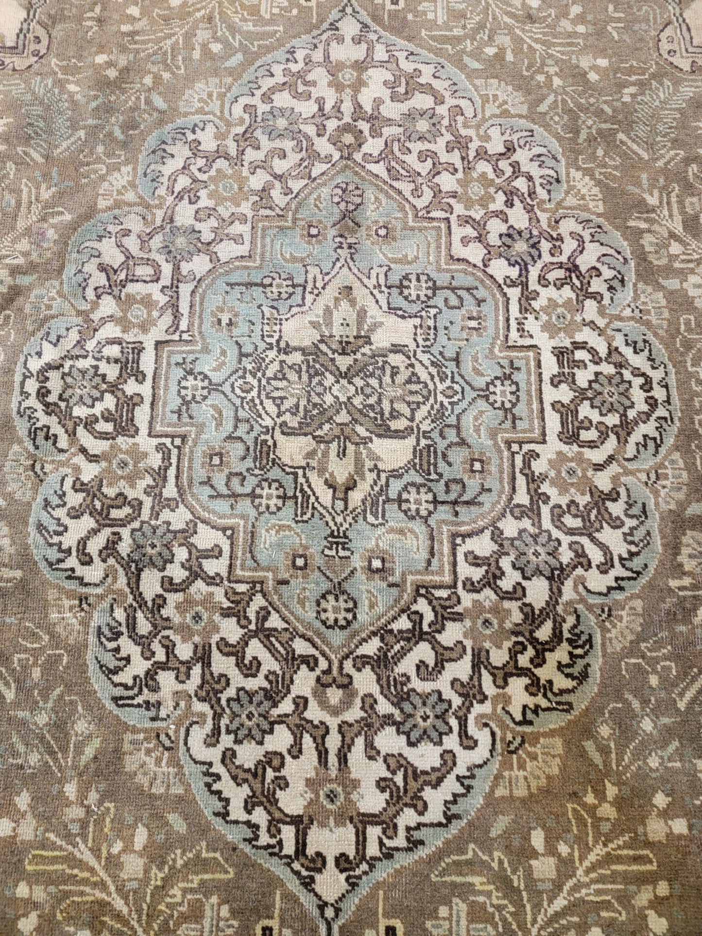 Antique Hand-Knotted Wool Area Rug Tabriz 11'3" x 16'3"