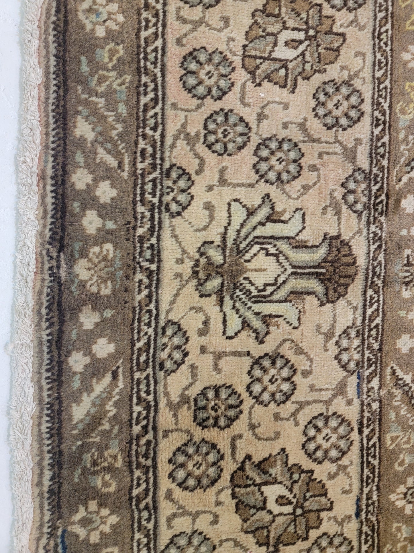 Antique Hand-Knotted Wool Area Rug Tabriz 11'3" x 16'3"