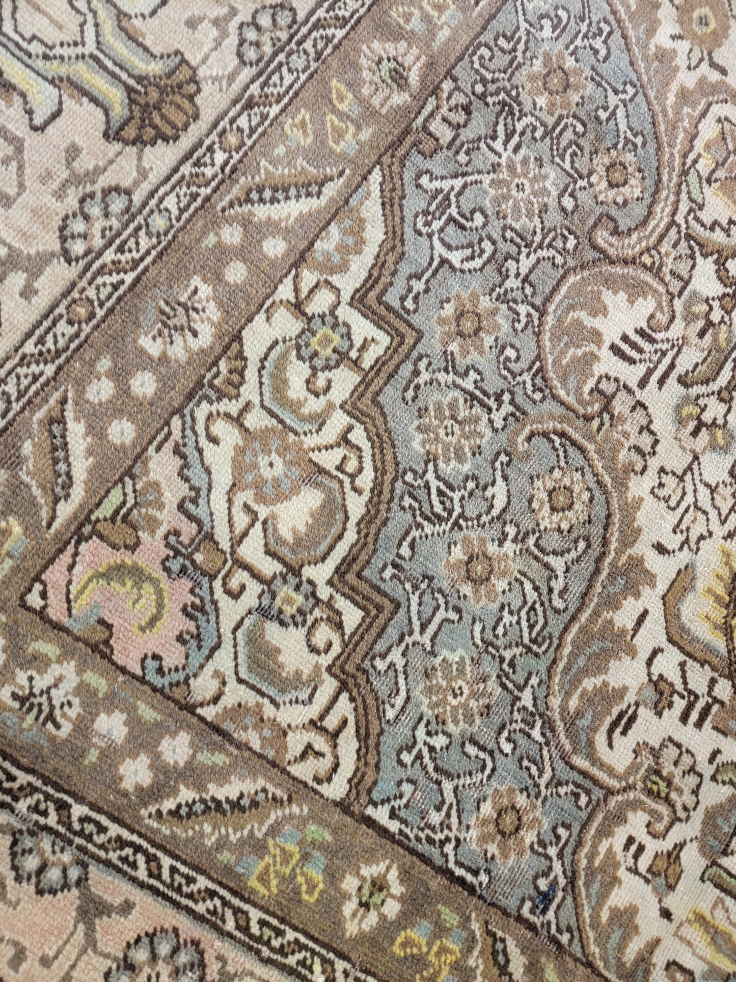 Antique Hand-Knotted Wool Area Rug Tabriz 11'3" x 16'3"