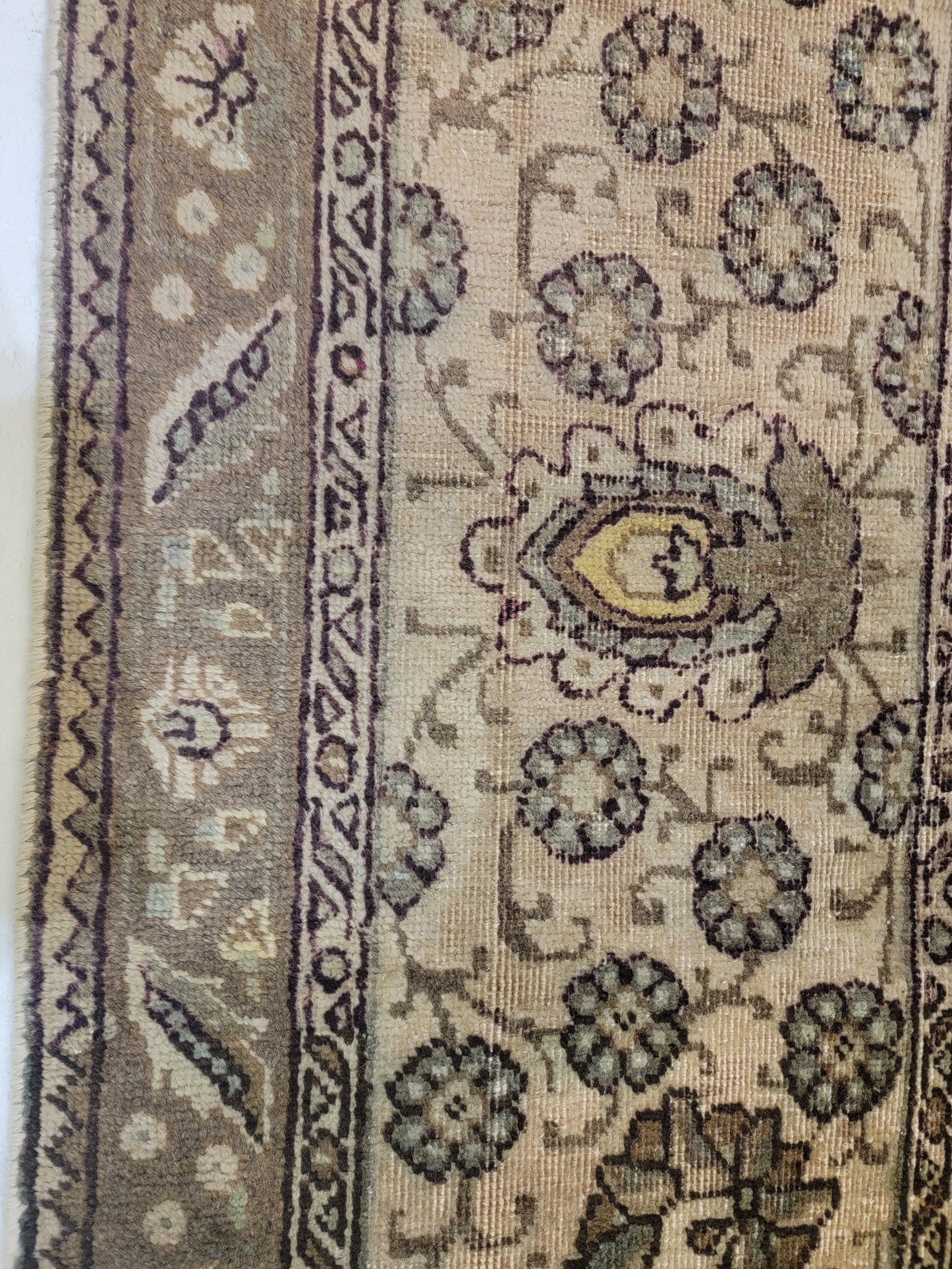 Antique Hand-Knotted Wool Area Rug Tabriz 11'3" x 16'3"