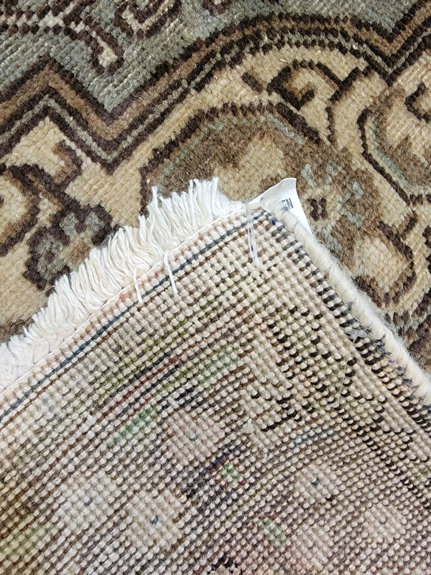 Antique Hand-Knotted Wool Area Rug Tabriz 11'3" x 16'3"