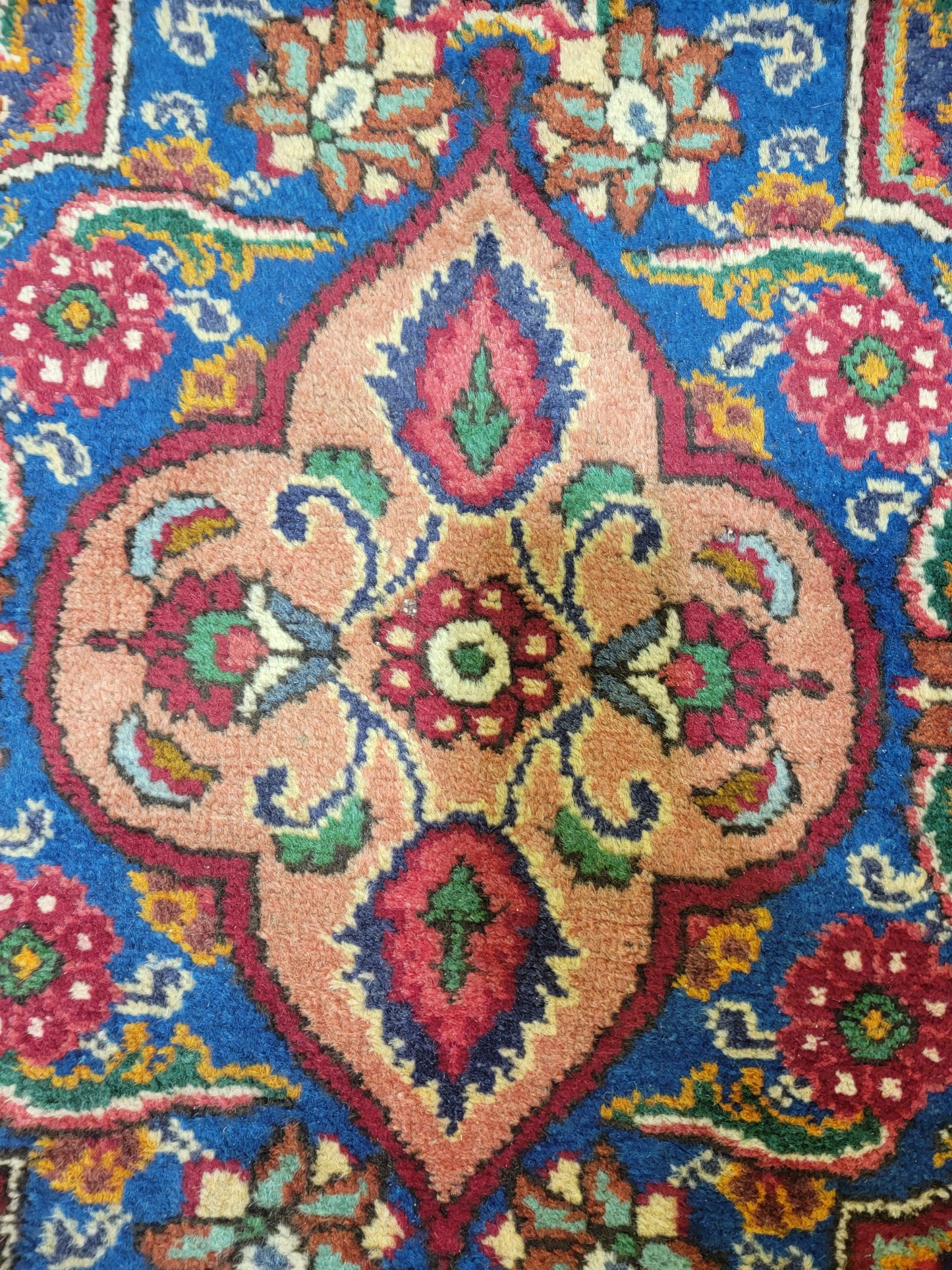 Antique Hand-Knotted Wool Area Rug Tabriz 9'3" x 12'6"