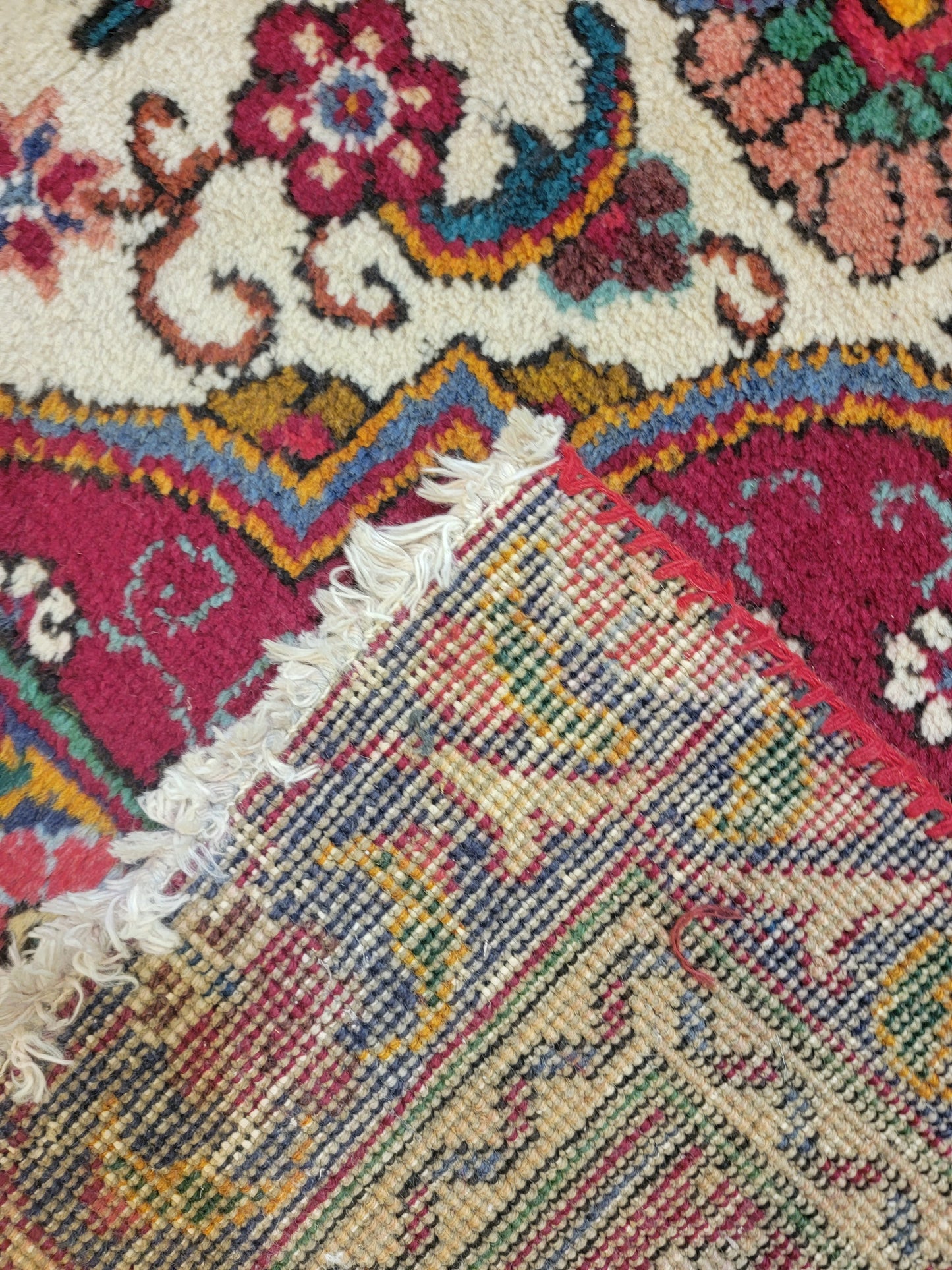 Antique Hand-Knotted Wool Area Rug Tabriz 9'3" x 12'6"
