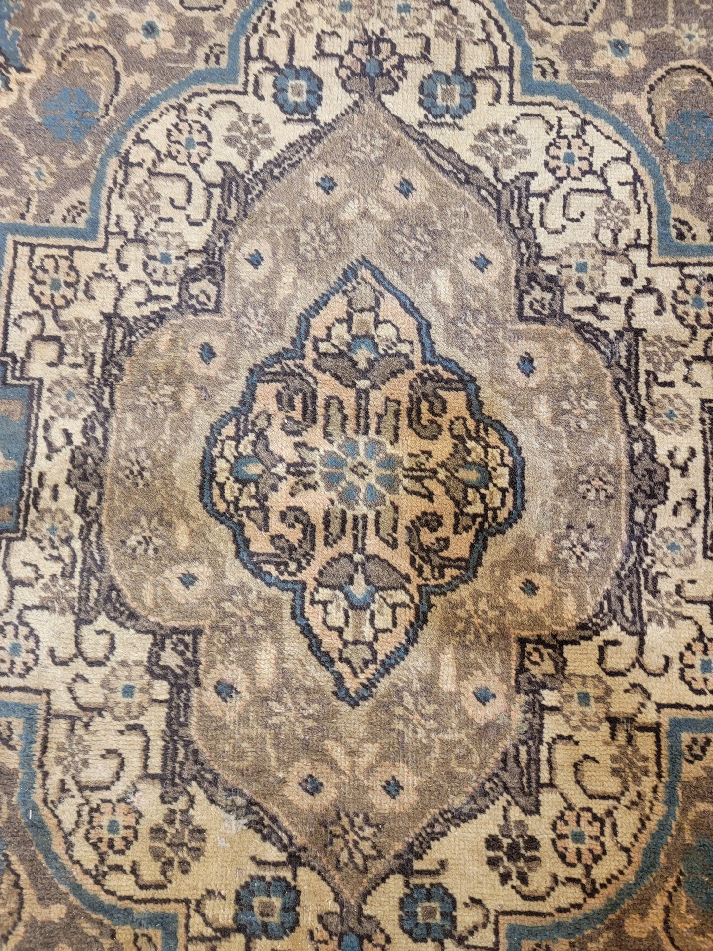 Antique Hand-Knotted Wool Area Rug Tabriz 12' x 19'6"