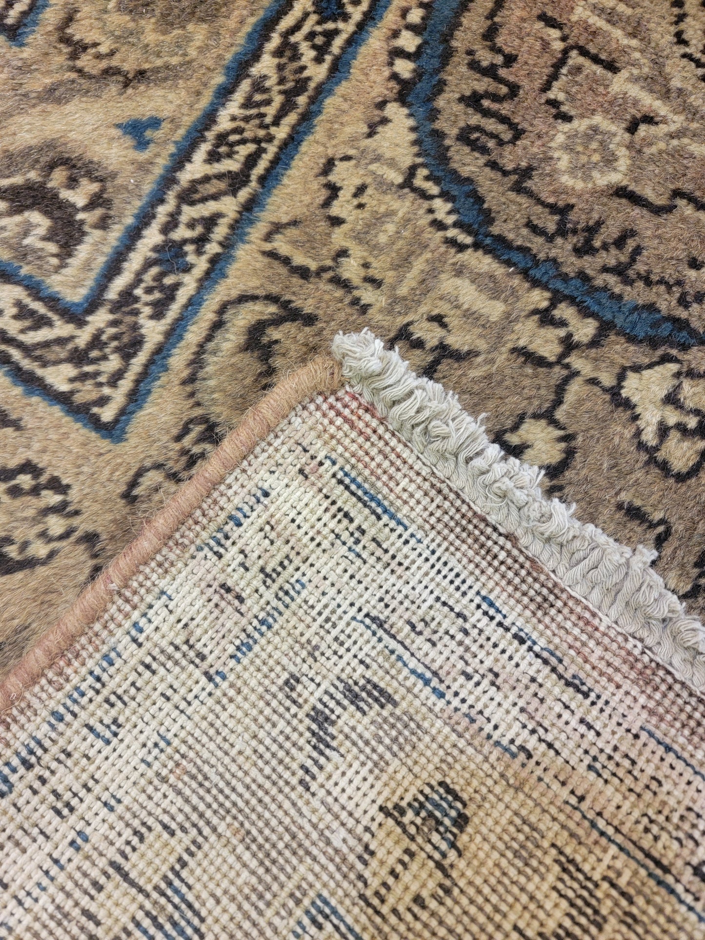 Antique Hand-Knotted Wool Area Rug Tabriz 12' x 19'6"