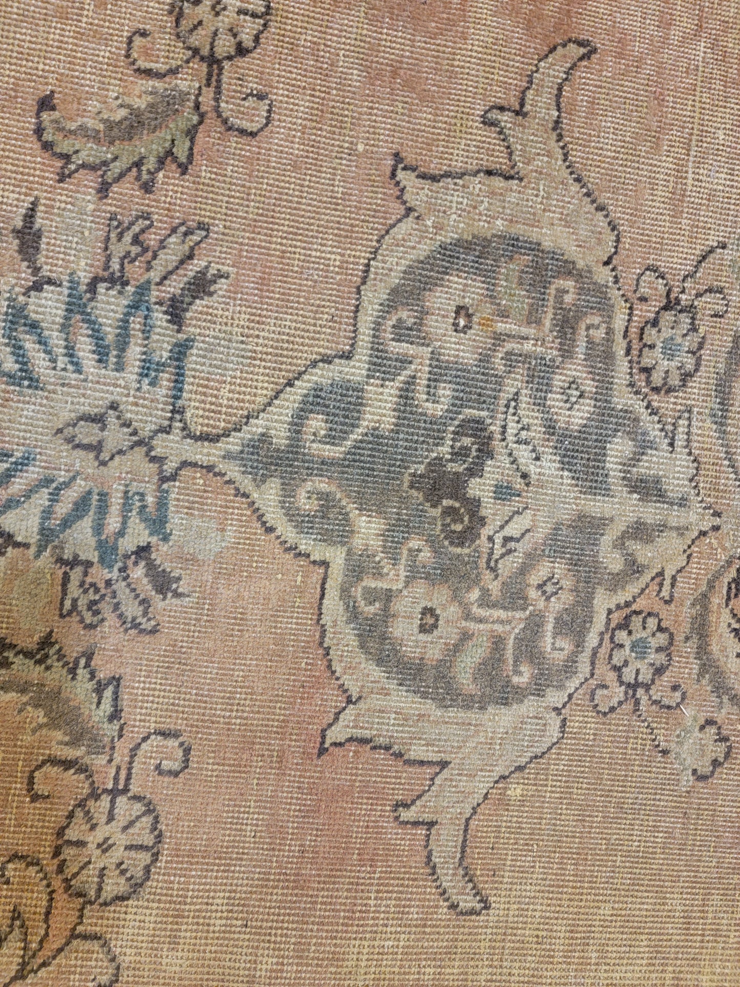 Antique Hand-Knotted Wool Area Rug Tabriz 12'2" x 18'3"