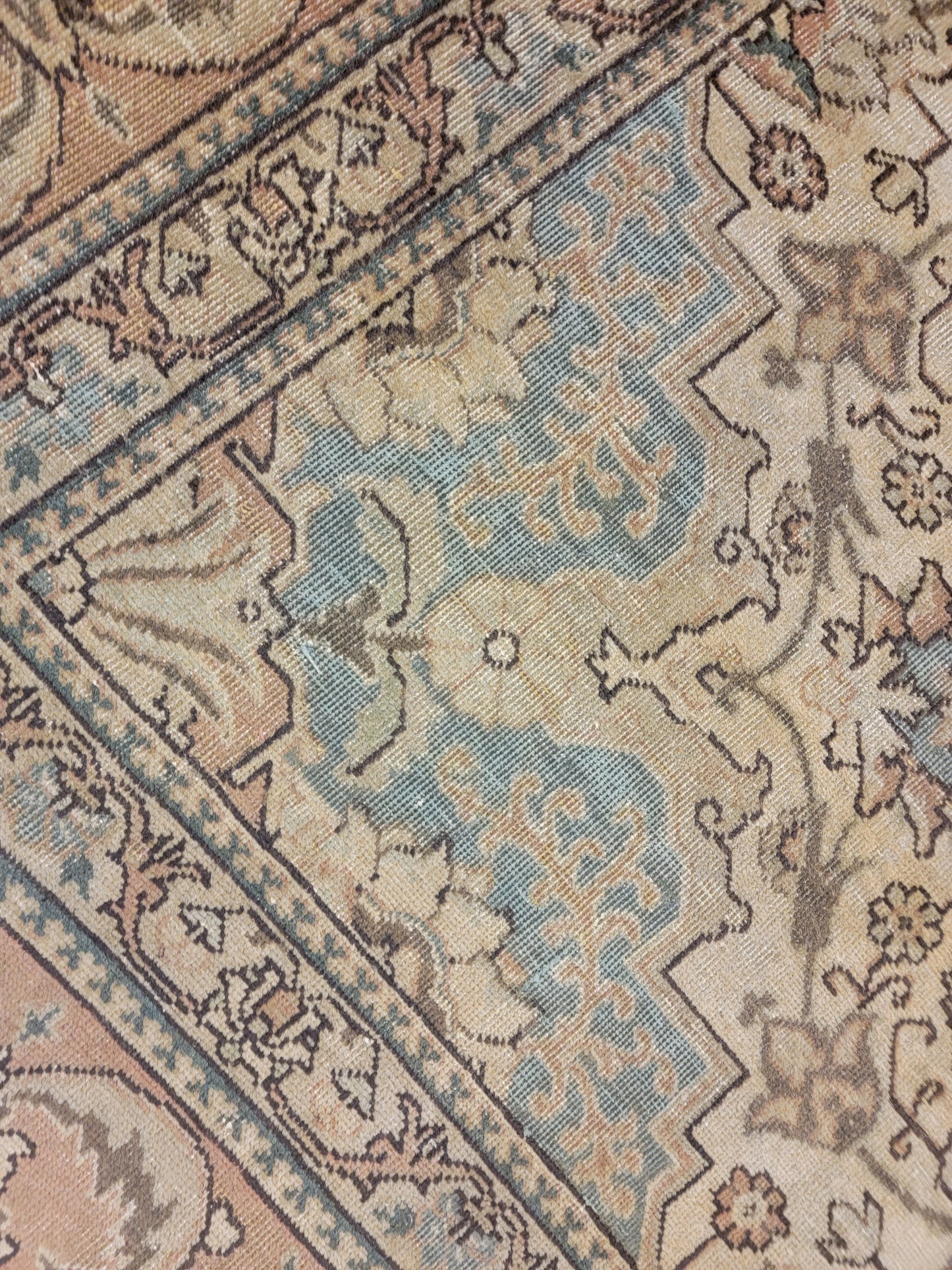 Antique Hand-Knotted Wool Area Rug Tabriz 12'2" x 18'3"