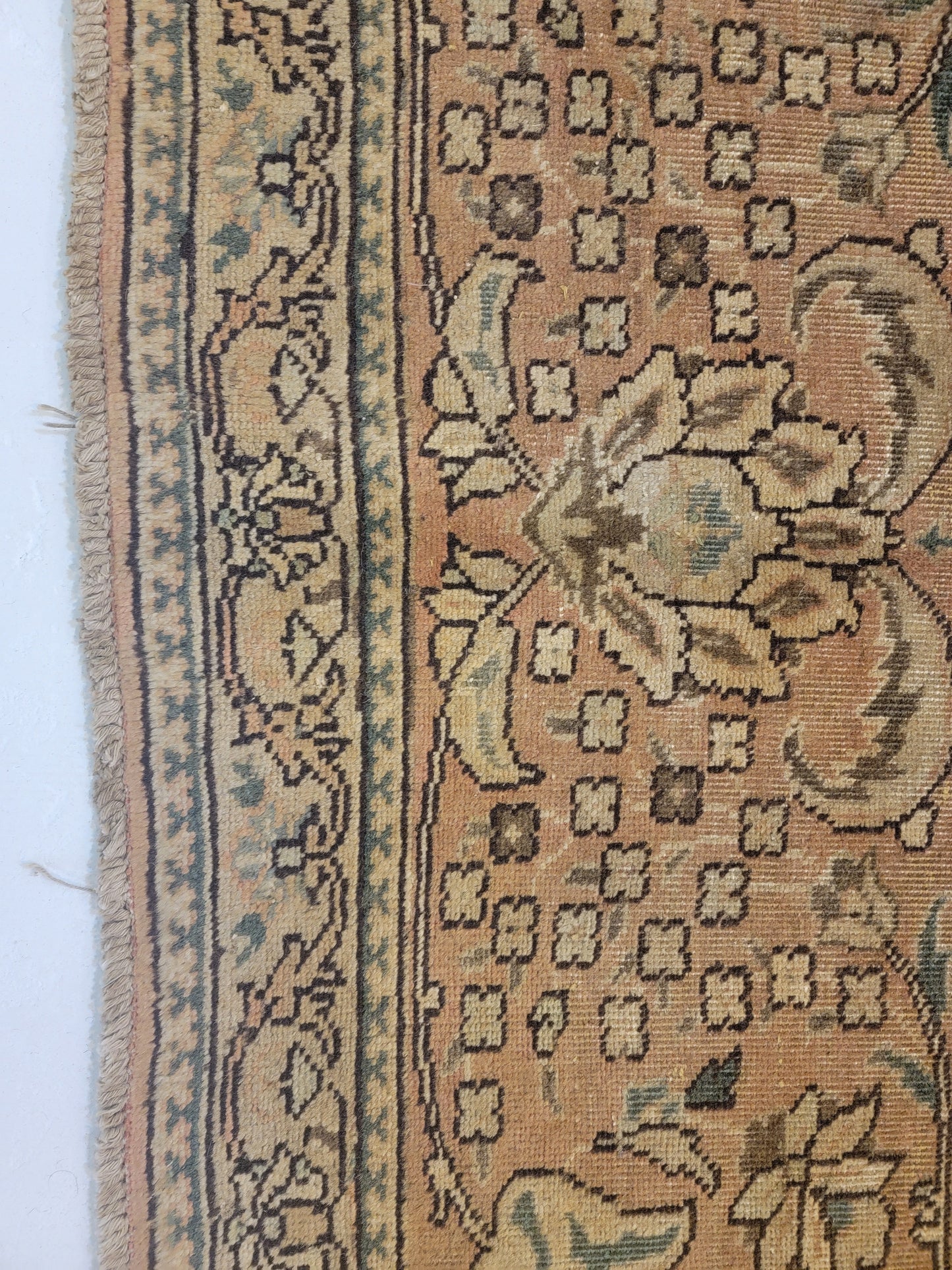 Antique Hand-Knotted Wool Area Rug Tabriz 12'2" x 18'3"