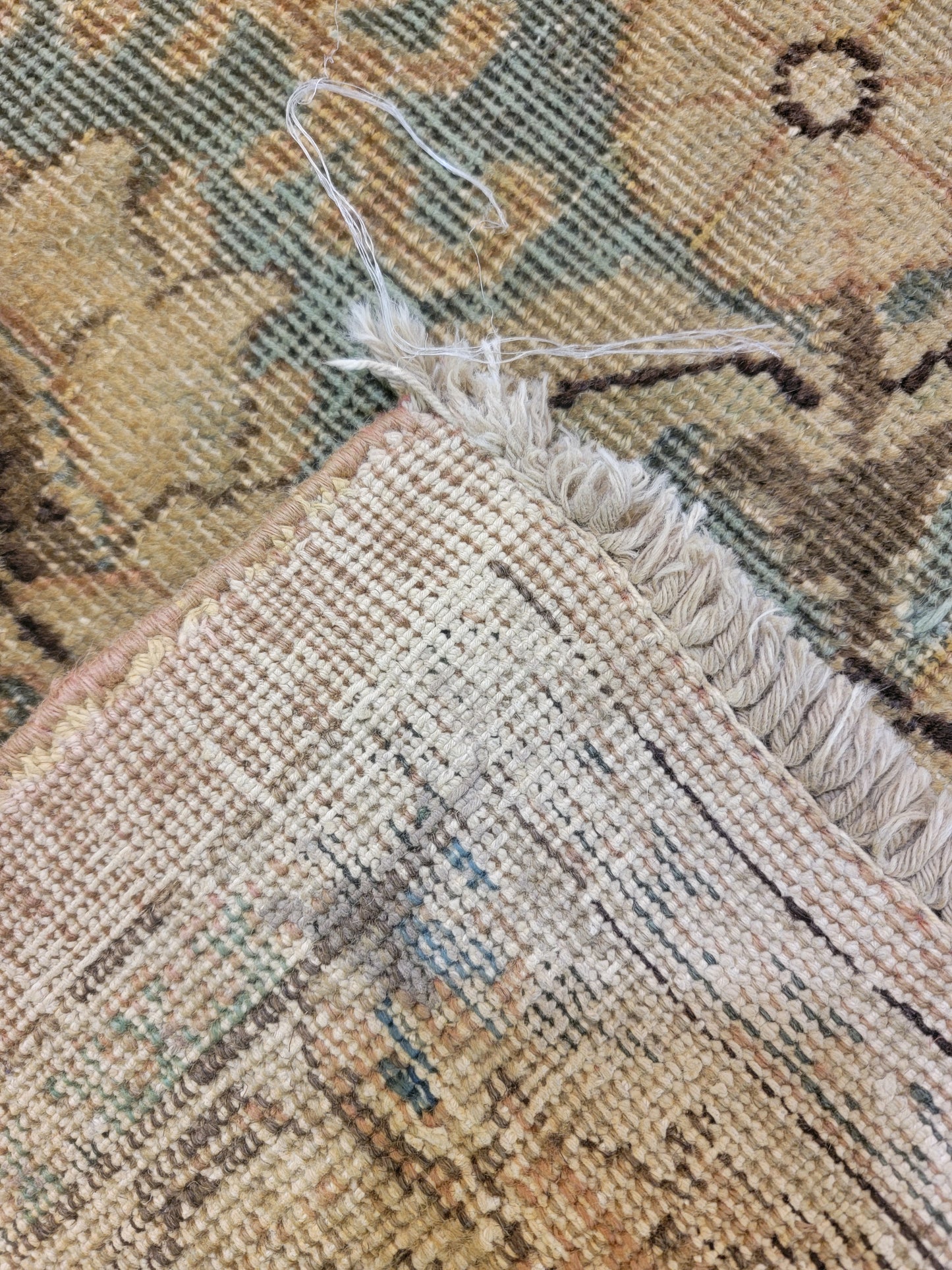 Antique Hand-Knotted Wool Area Rug Tabriz 12'2" x 18'3"