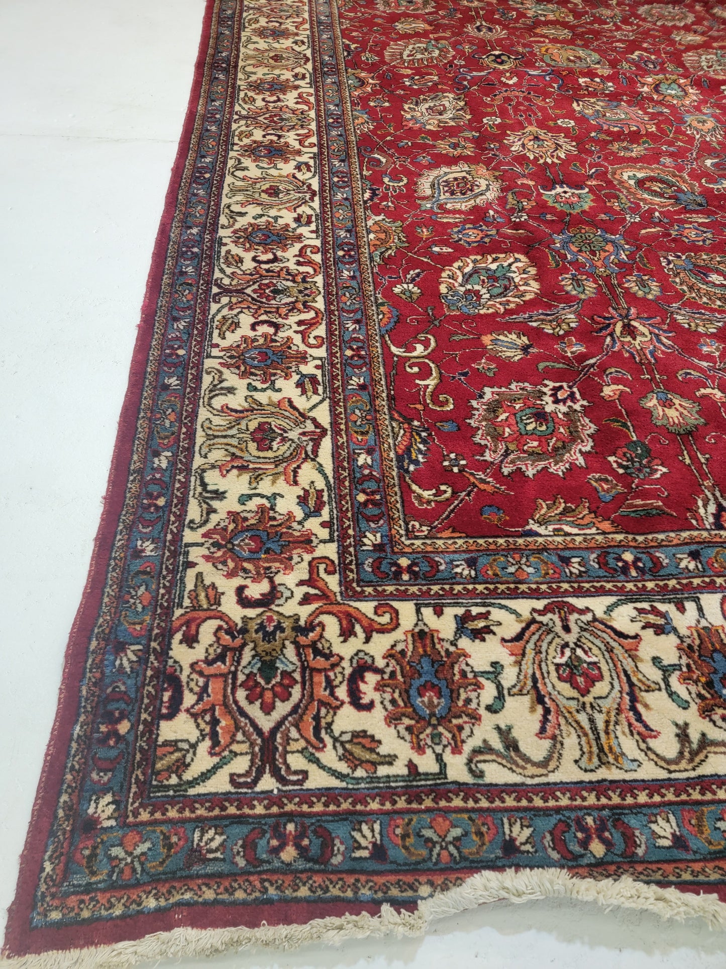 Antique Hand-Knotted Wool Area Rug Tabriz 11' x 16'4"