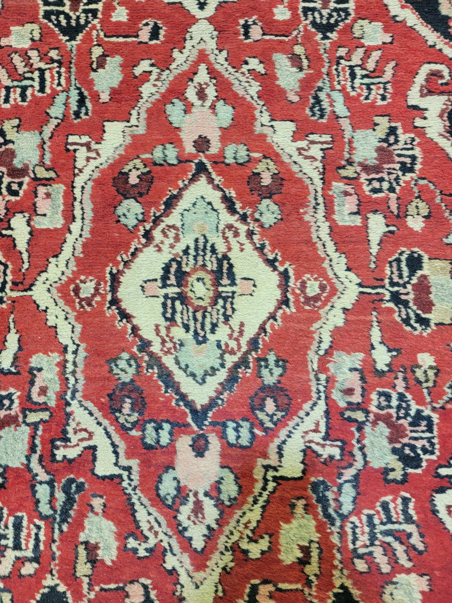 Antique Hand-Knotted Wool Runner Hamedan 3'2" x 16'8"