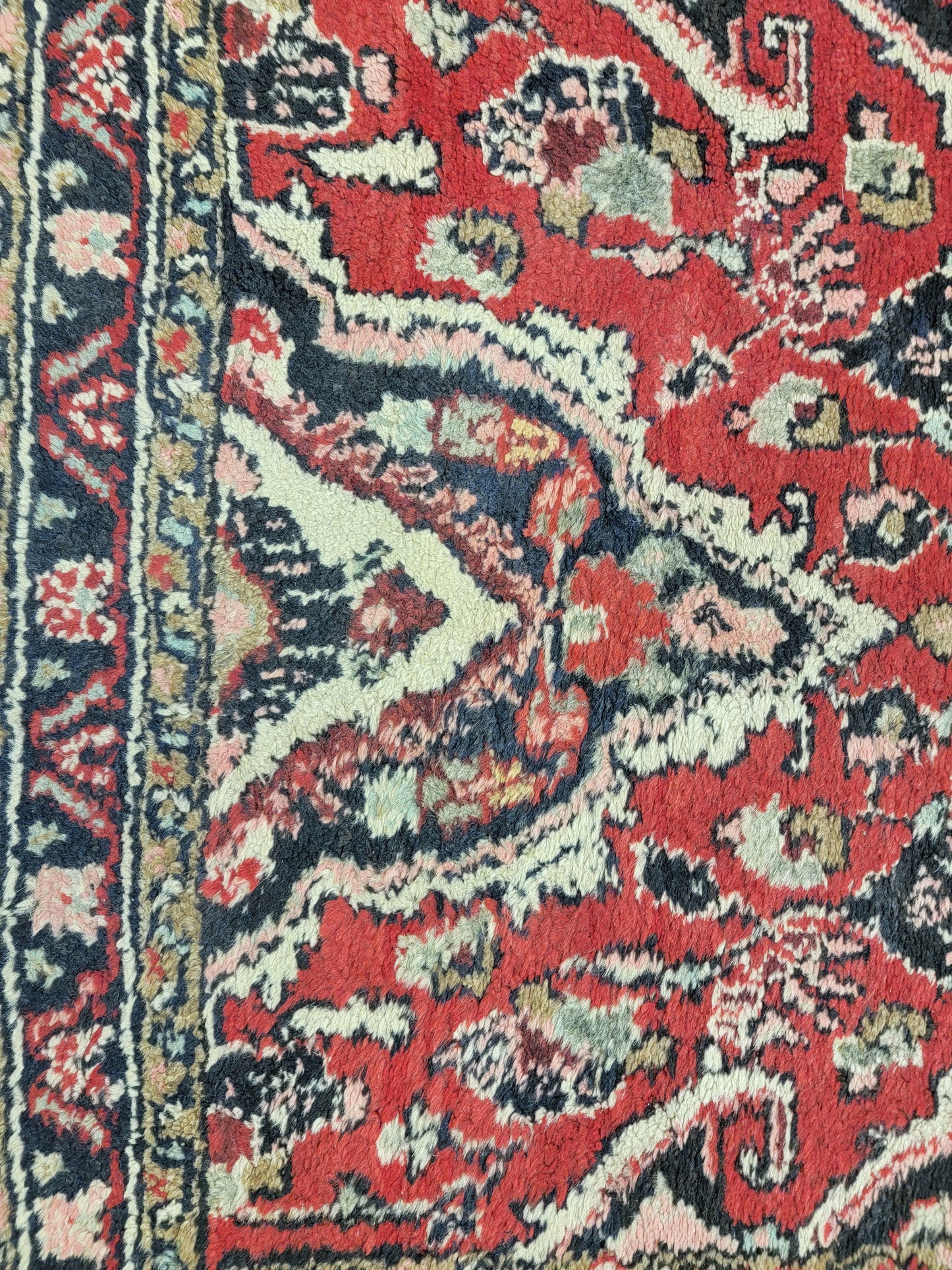 Antique Hand-Knotted Wool Runner Hamedan 3'2" x 16'8"