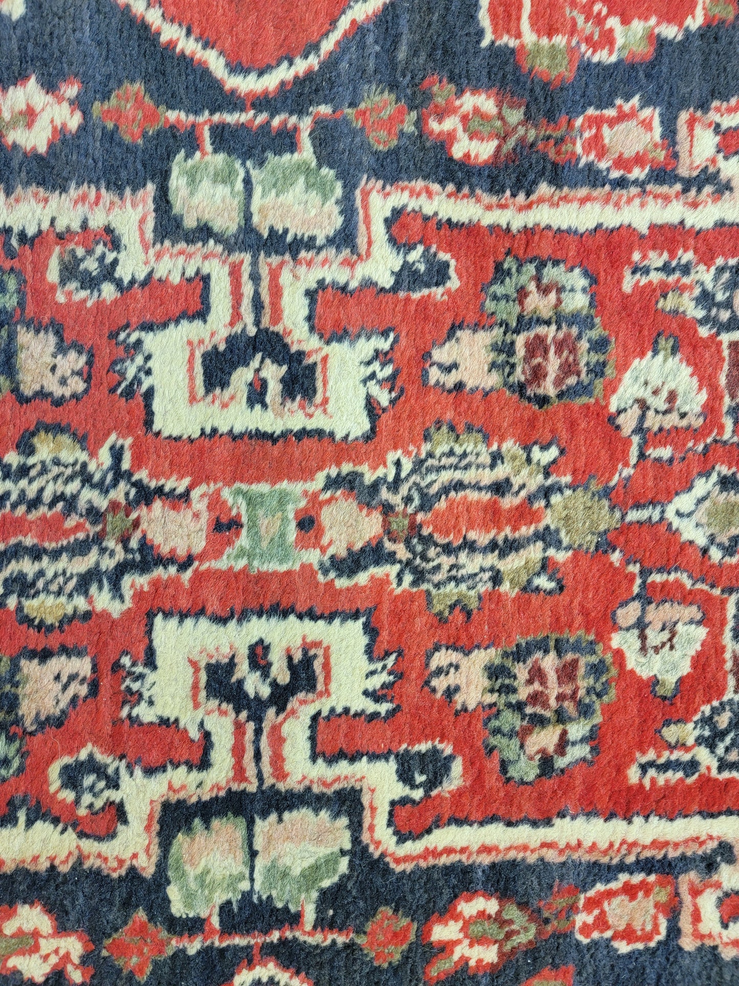 Antique Hand-Knotted Wool Runner Hamedan 3'2" x 16'8"