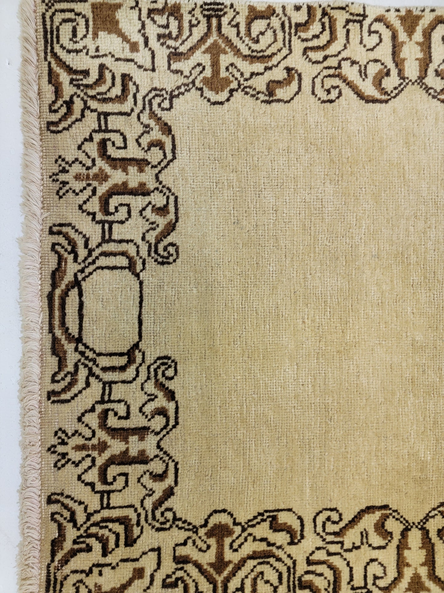 Antique Hand-Knotted Wool Runner Tabriz 3' x 23'