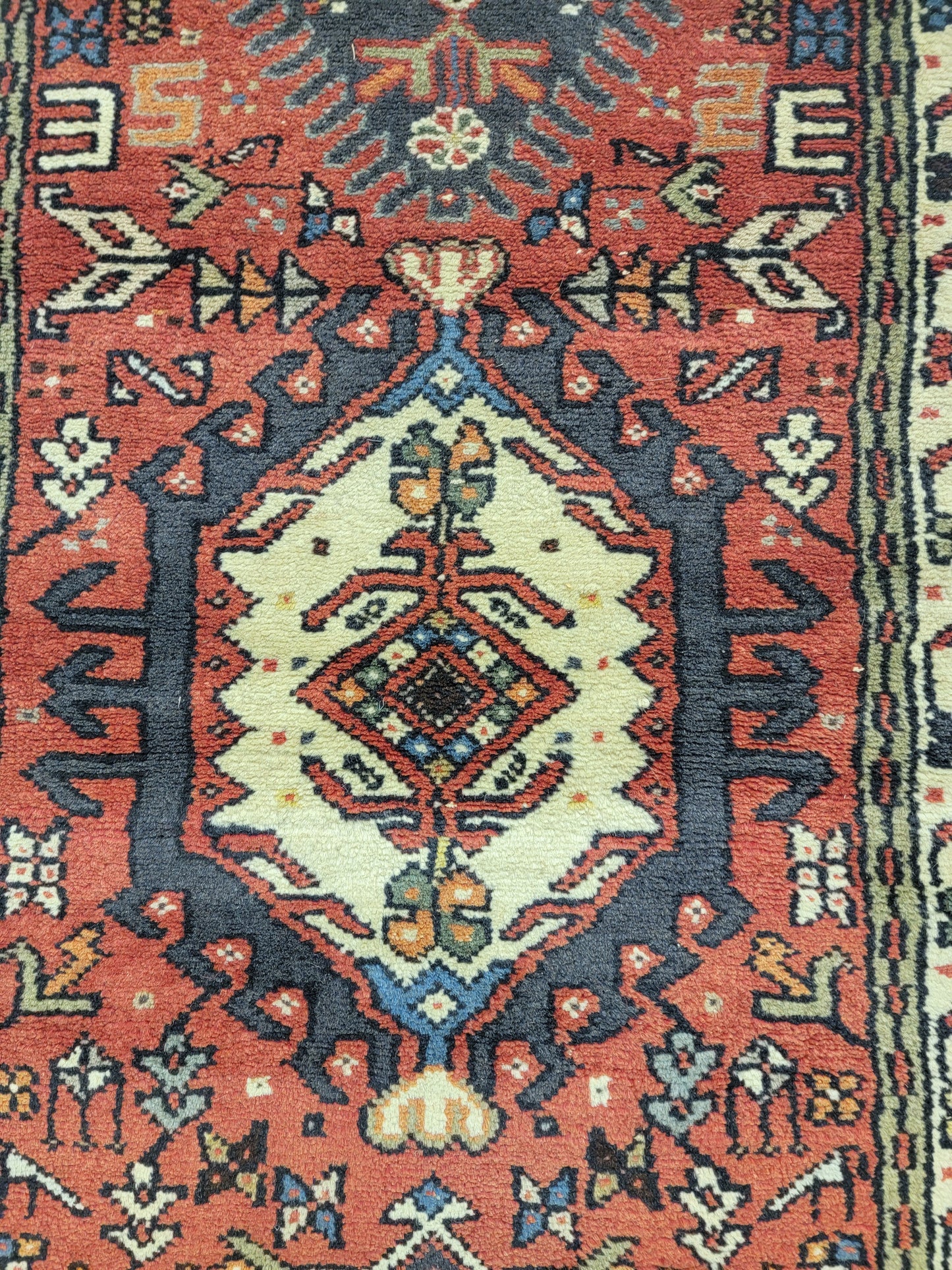 Antique Hand-Knotted Wool Runner Karajeh 2'6" x 26'4"