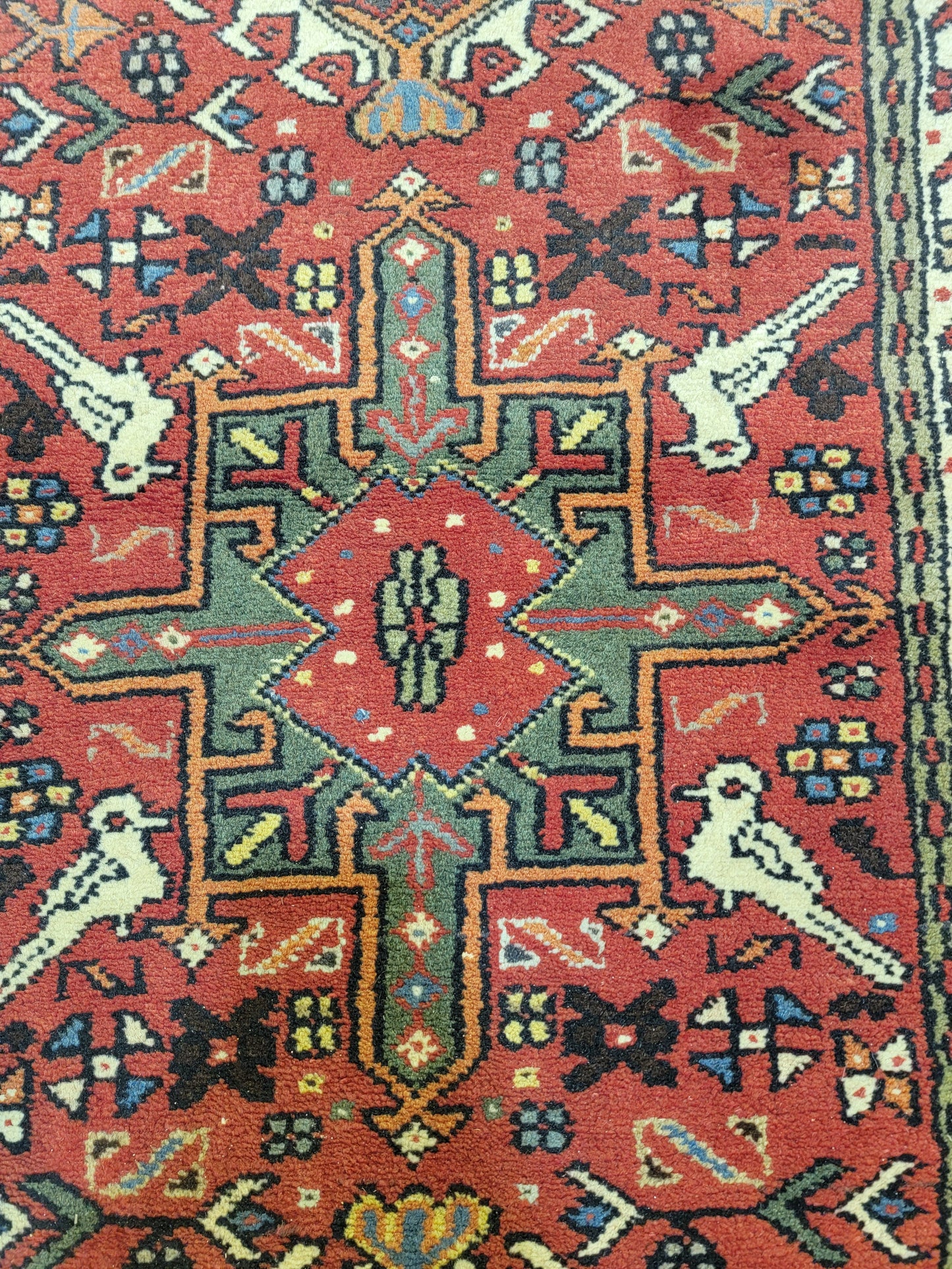 Antique Hand-Knotted Wool Runner Karajeh 2'6" x 26'4"