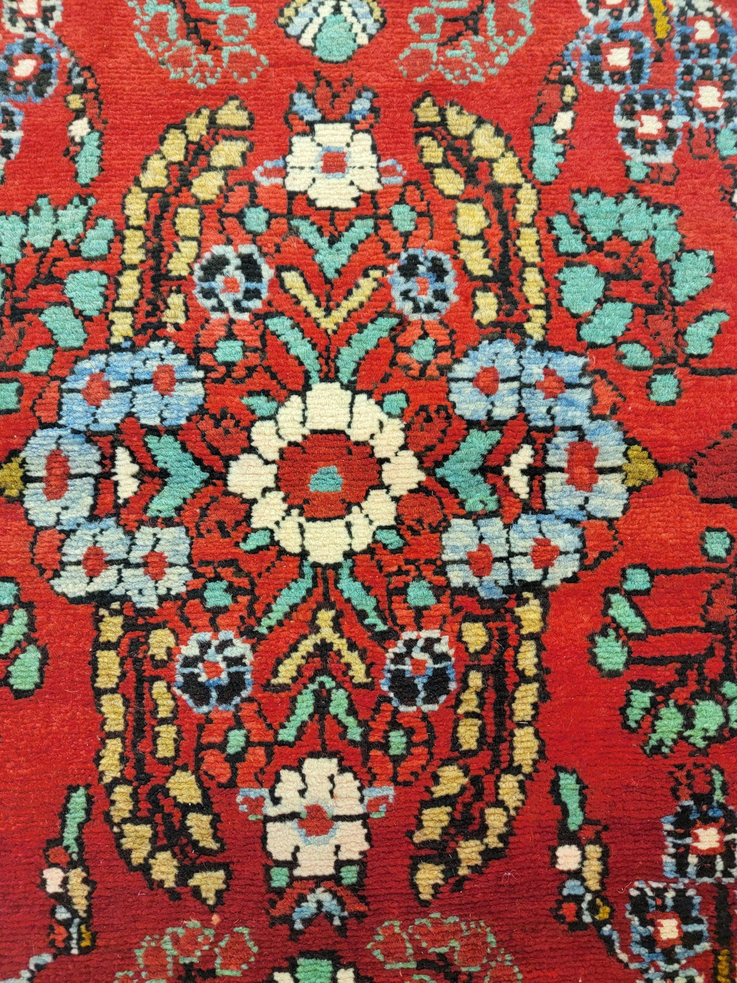Antique Hand-Knotted Wool Runner Hamedan 2'10" x 17'3"
