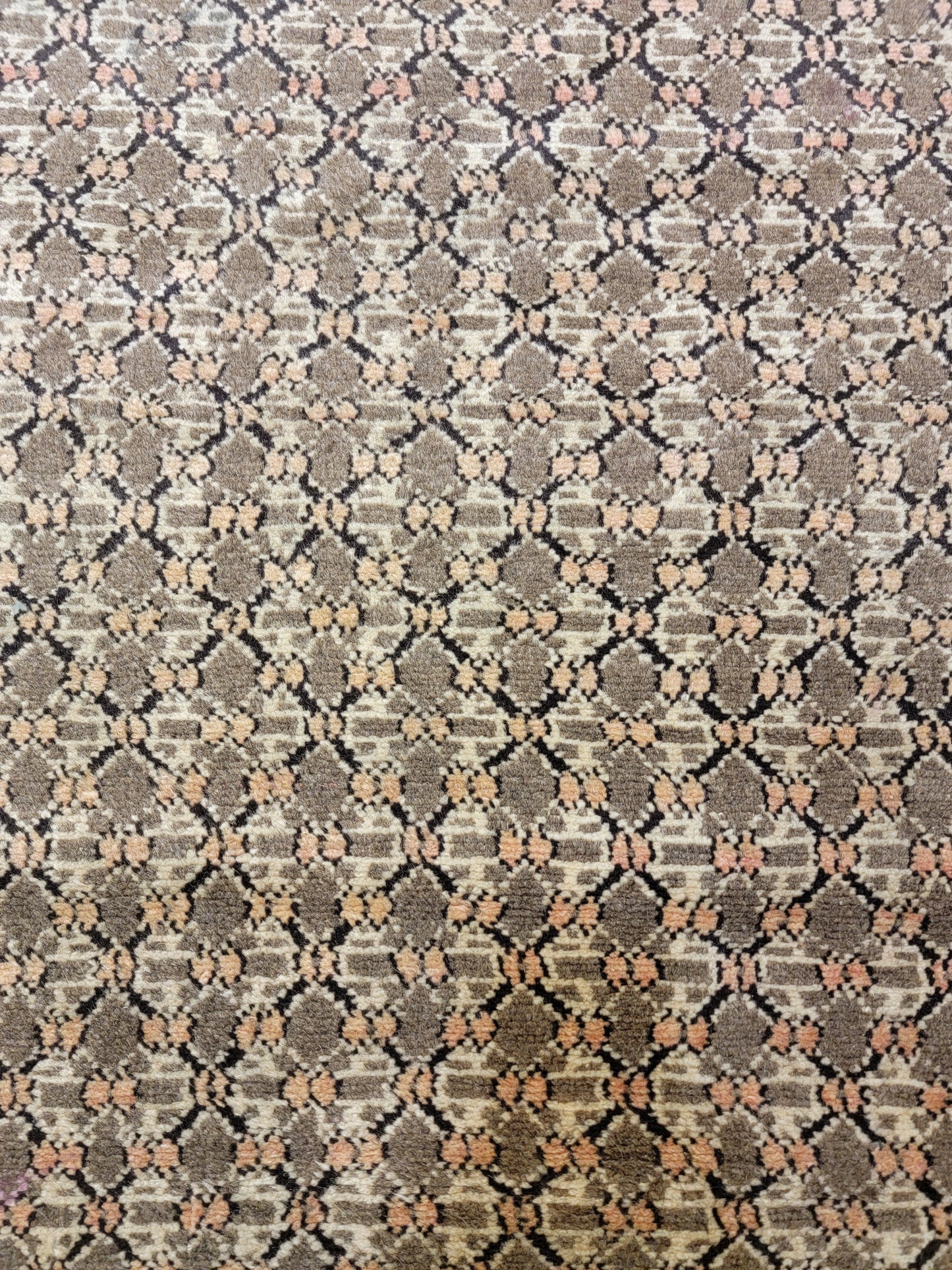 Antique Hand-Knotted Wool Runner Kurdish Herati 3'2" x 16'3"