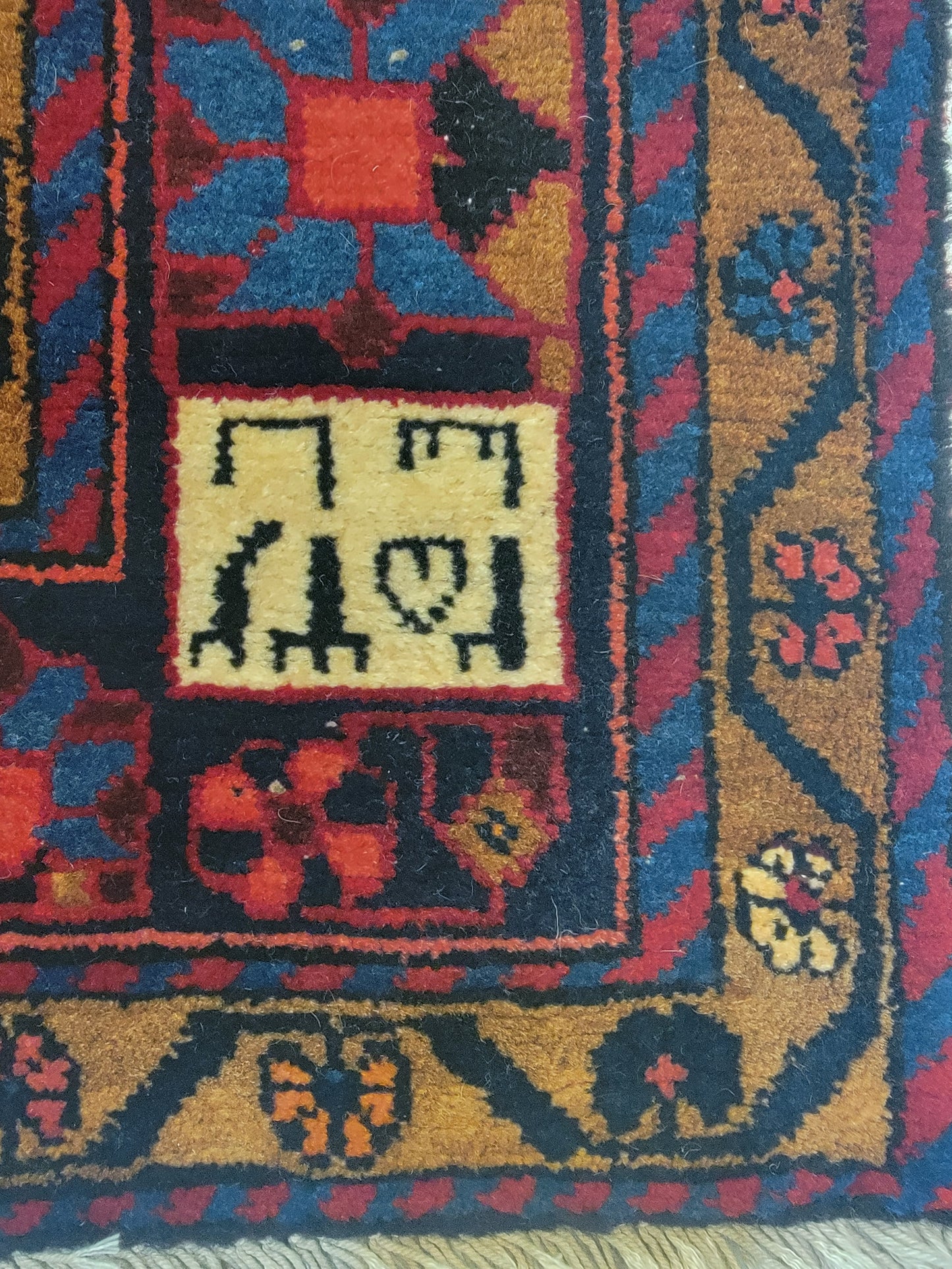 Antique Hand-Knotted Wool Runner Nahavand Hamedan 3'6" x 17'3"
