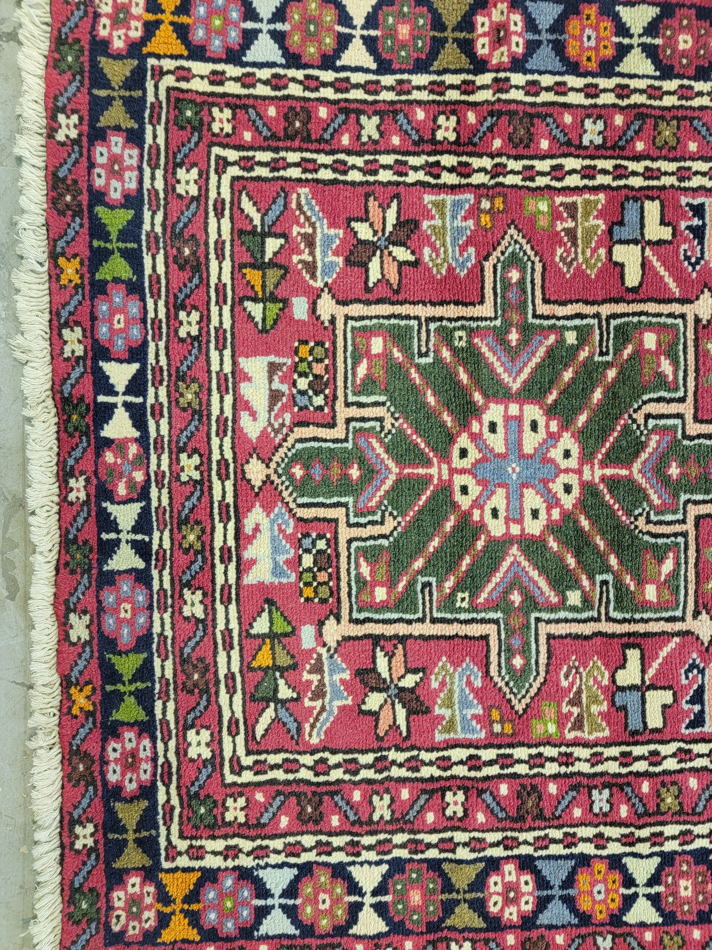Antique Hand-Knotted Wool Runner Heriz Serapi 2'10" x 31'10"