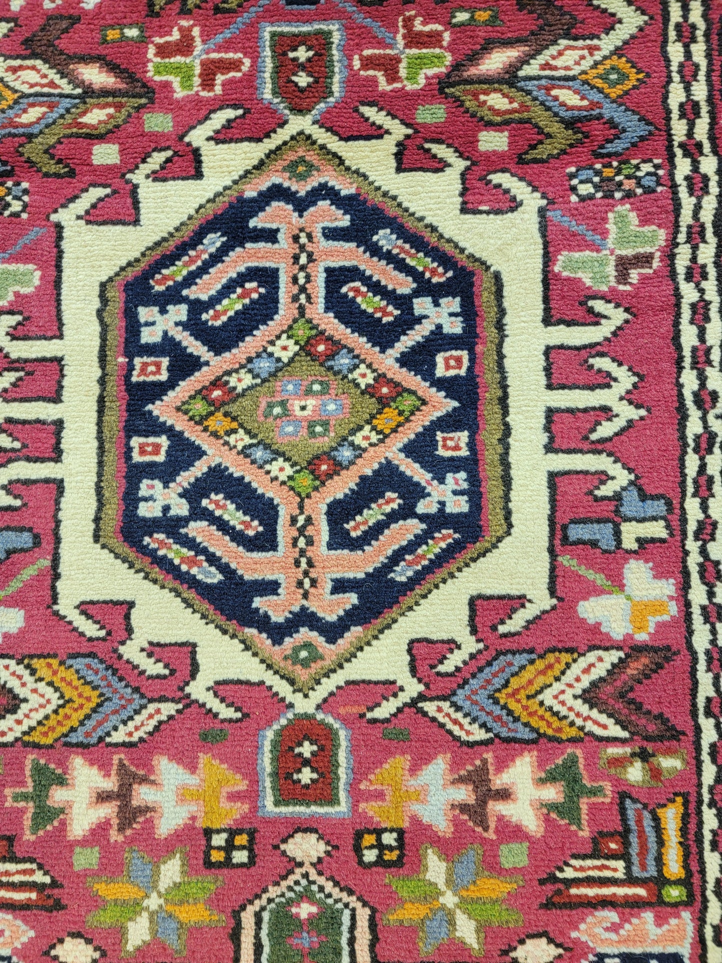 Antique Hand-Knotted Wool Runner Heriz Serapi 2'10" x 31'10"