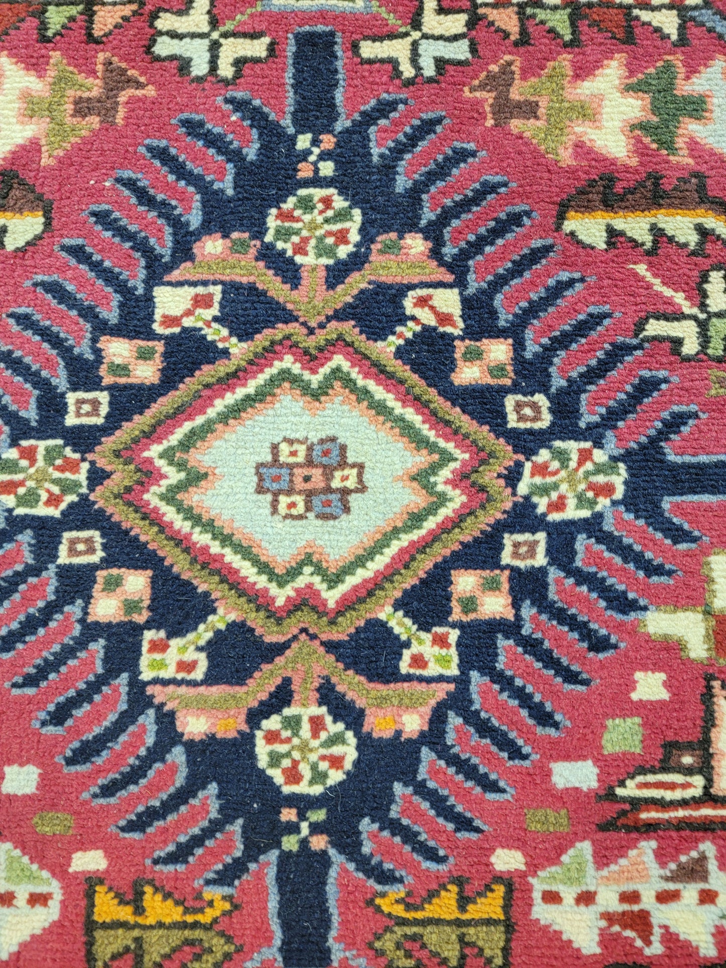 Antique Hand-Knotted Wool Runner Heriz Serapi 2'10" x 31'10"