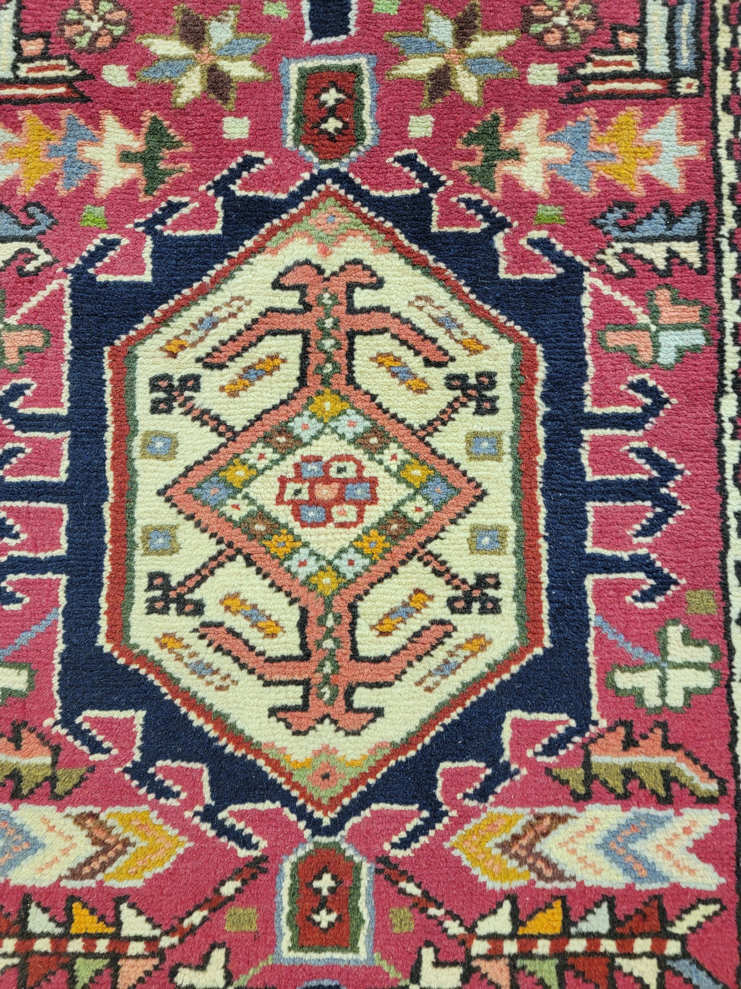 Antique Hand-Knotted Wool Runner Heriz Serapi 2'10" x 31'10"