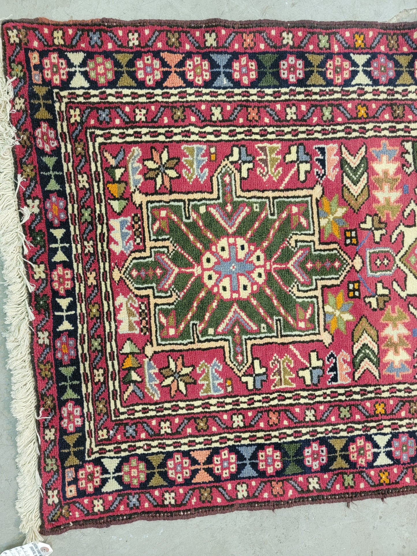 Antique Hand-Knotted Wool Runner Heriz Serapi 2'10" x 31'10"