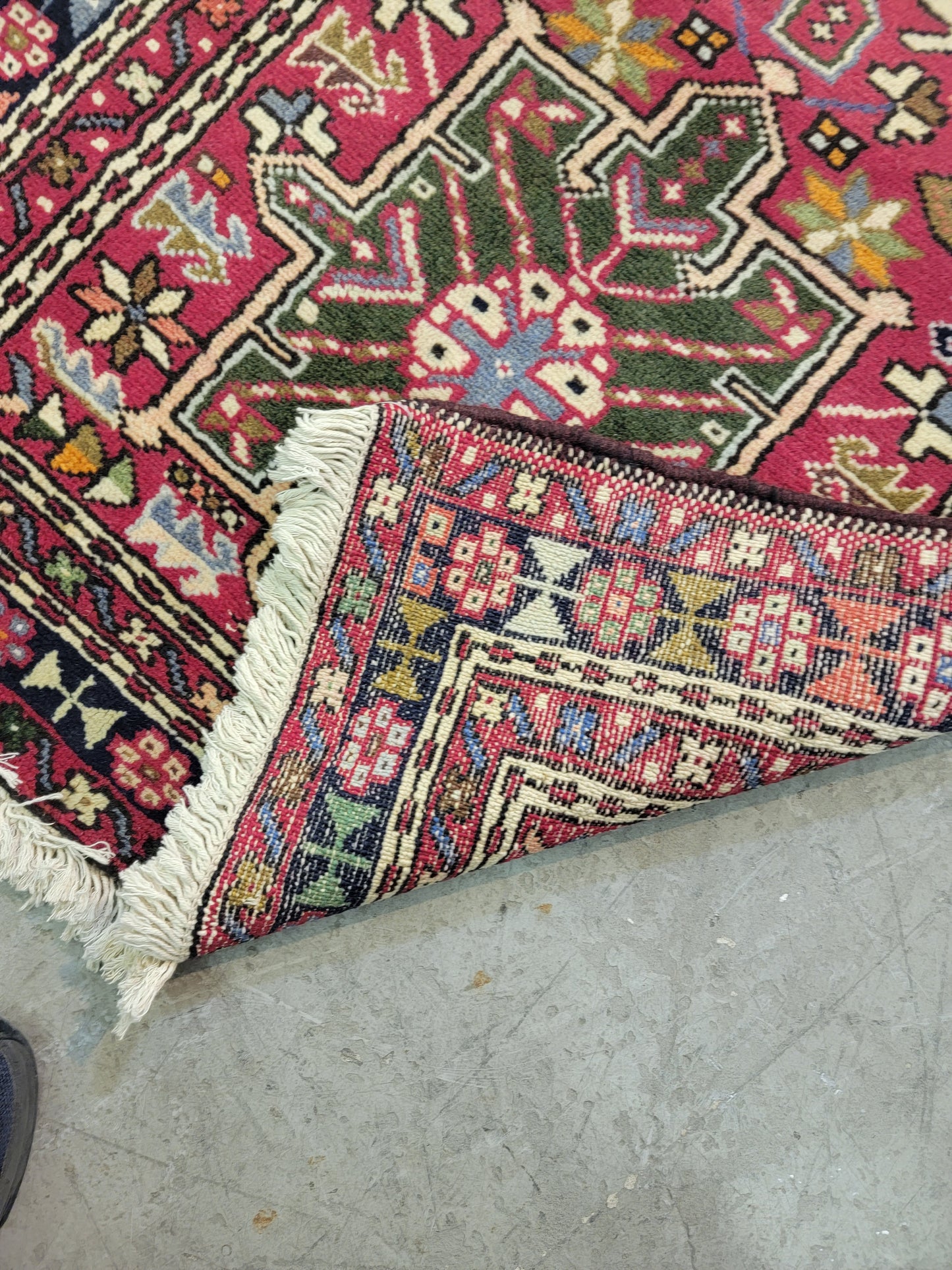 Antique Hand-Knotted Wool Runner Heriz Serapi 2'10" x 31'10"