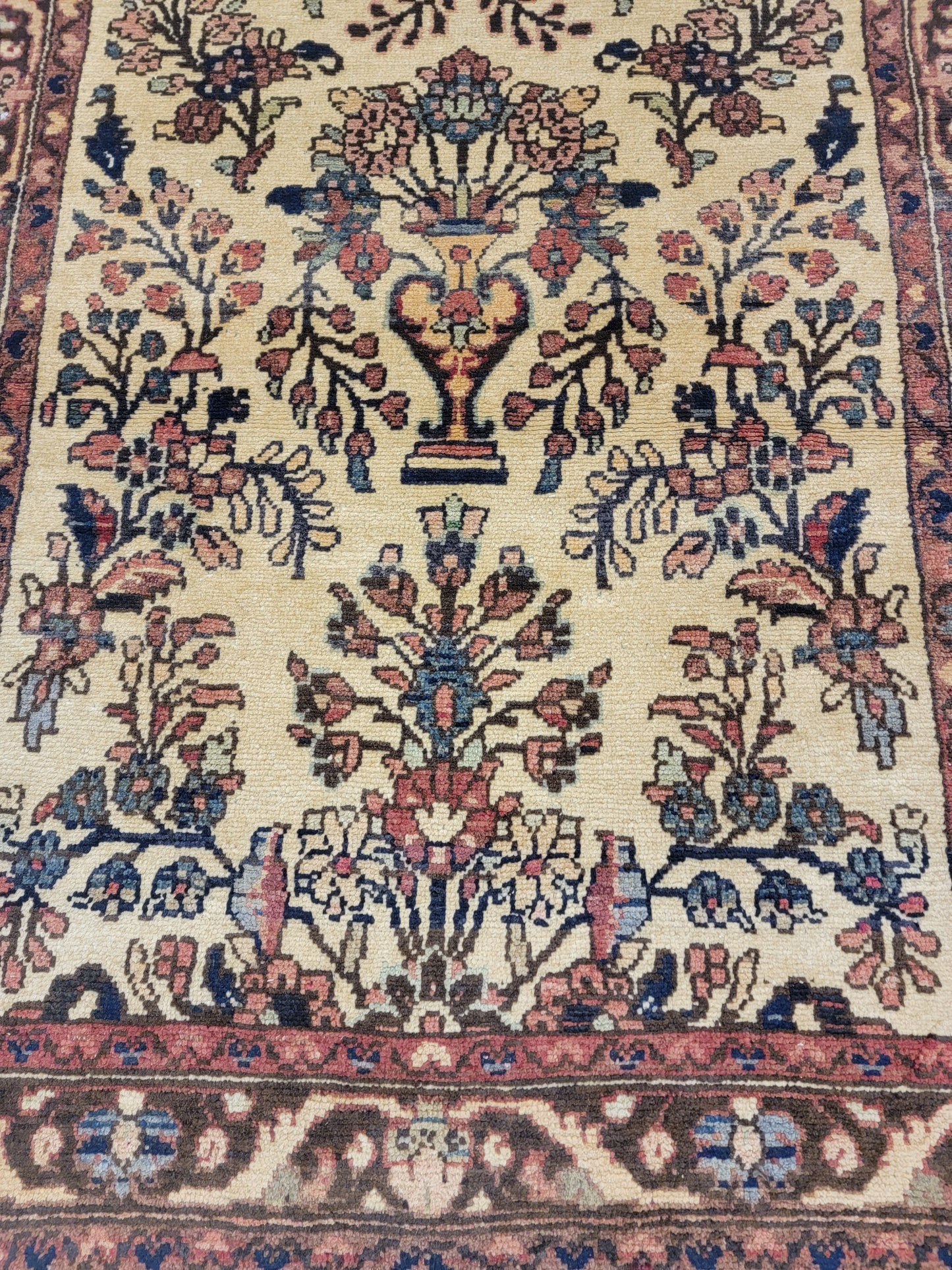 Antique Hand-Knotted Wool Runner Hamedan Rudbar 2'10" x 19'6"