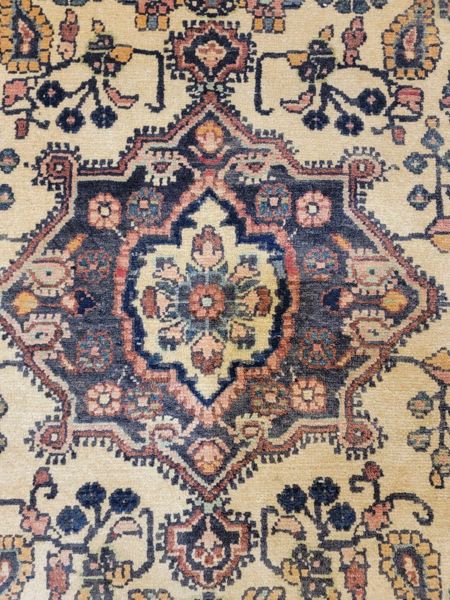 Antique Hand-Knotted Wool Runner Hamedan Rudbar 2'10" x 19'6"