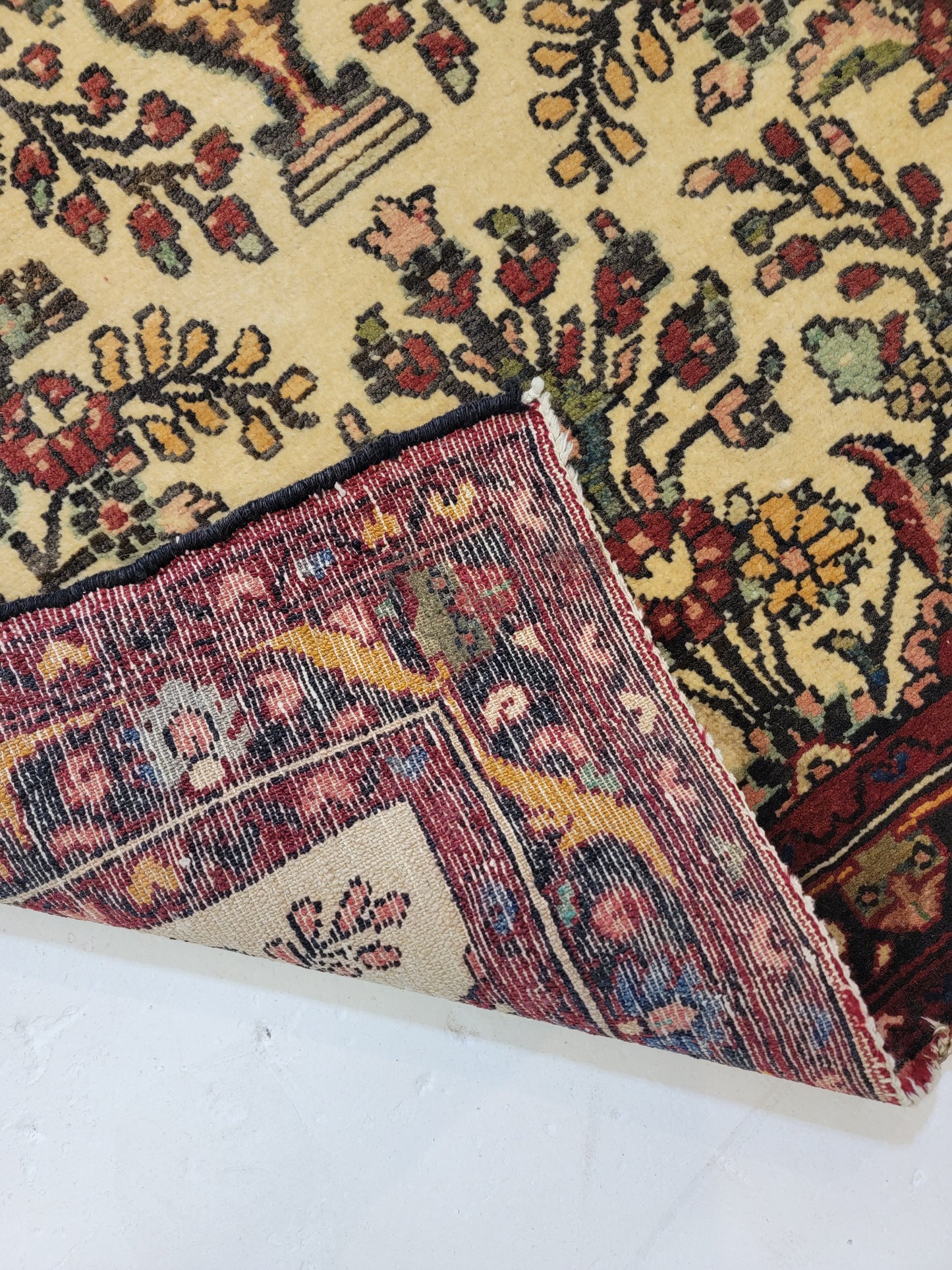 Antique Hand-Knotted Wool Runner Hamedan Rudbar 2'10" x 19'6"