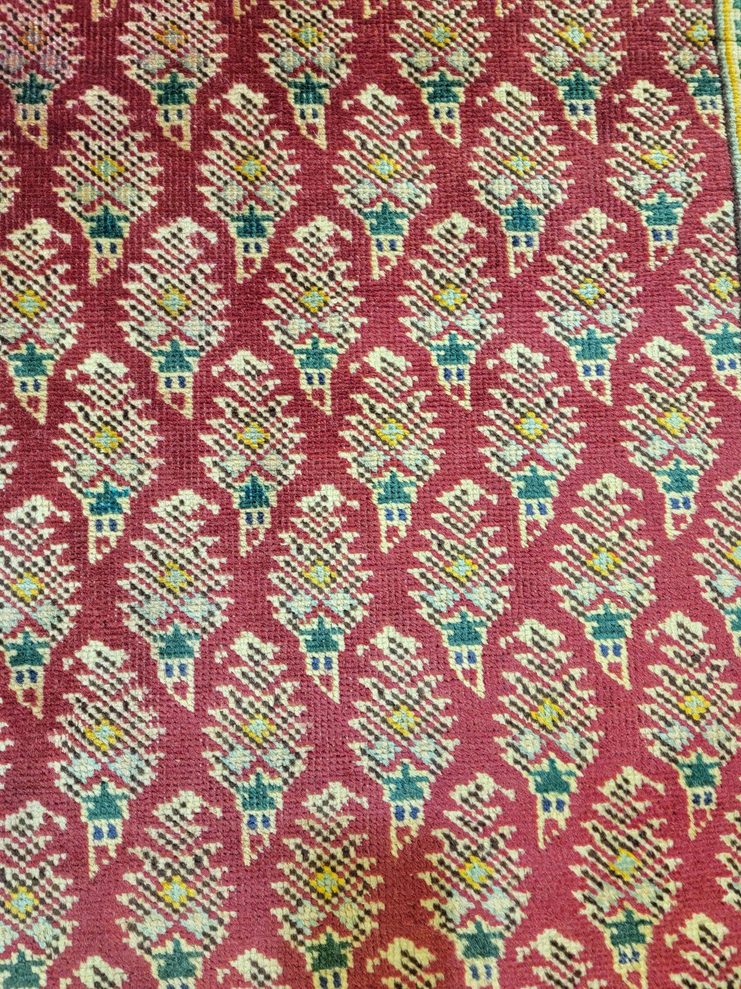 Antique Hand-Knotted Wool Runner Tabriz Mir/Saraband 3'3" x 20'