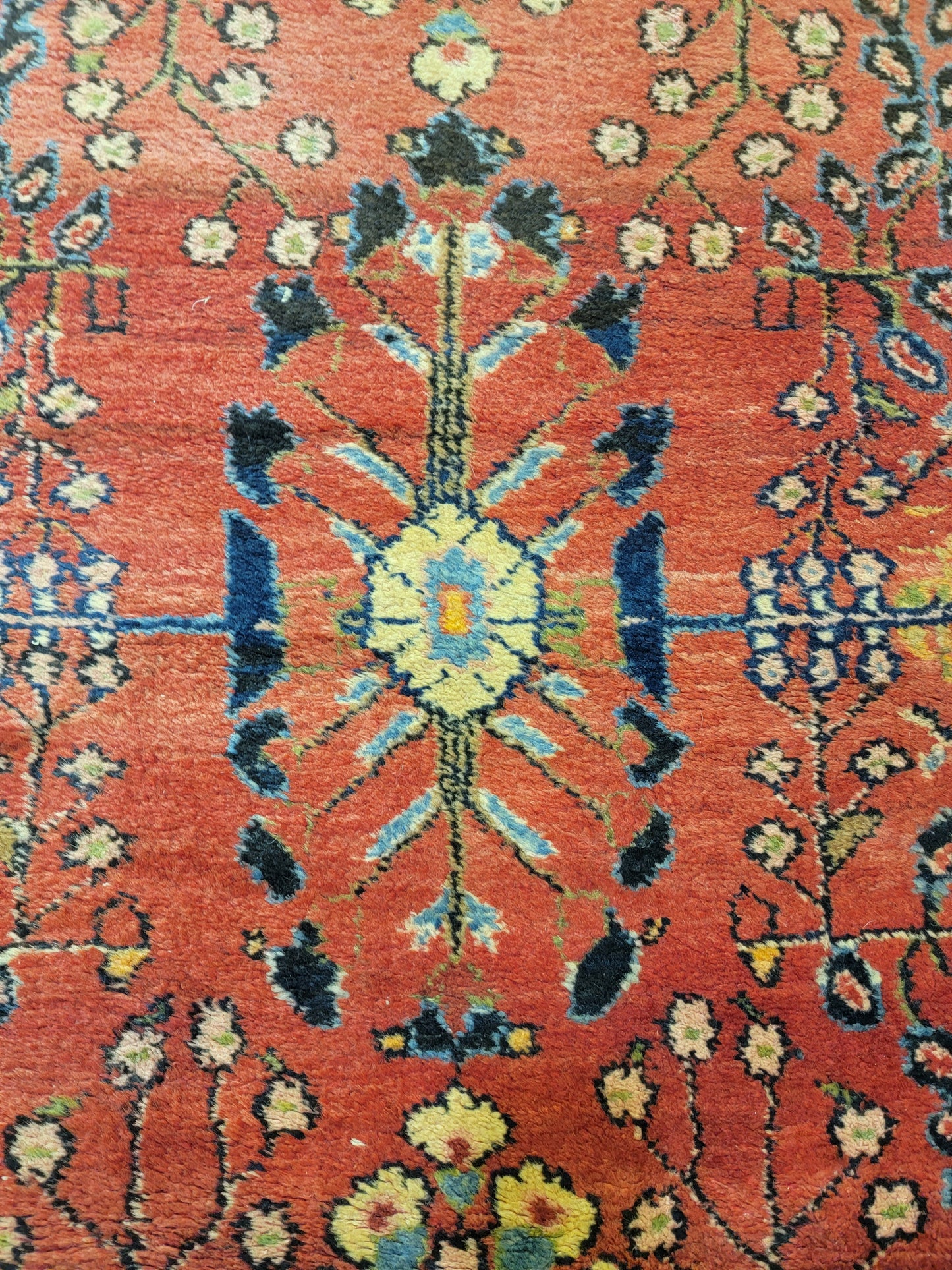 Antique Hand-Knotted Wool Runner Hamedan Rudbar 3'11" x 16'11"