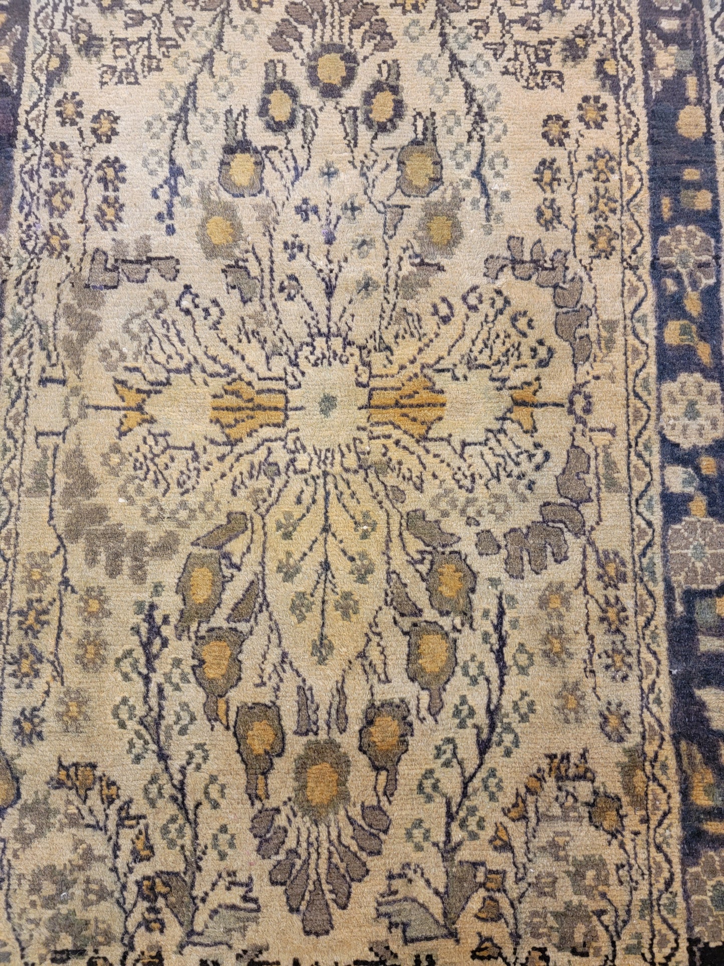 Antique Hand-Knotted Wool Runner Hamedan Rudbar 2'10" x 17'2"