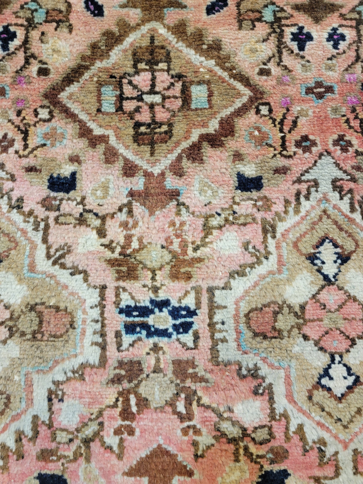 Antique Hand-Knotted Wool Runner Hamedan 2'7" x 19'6"